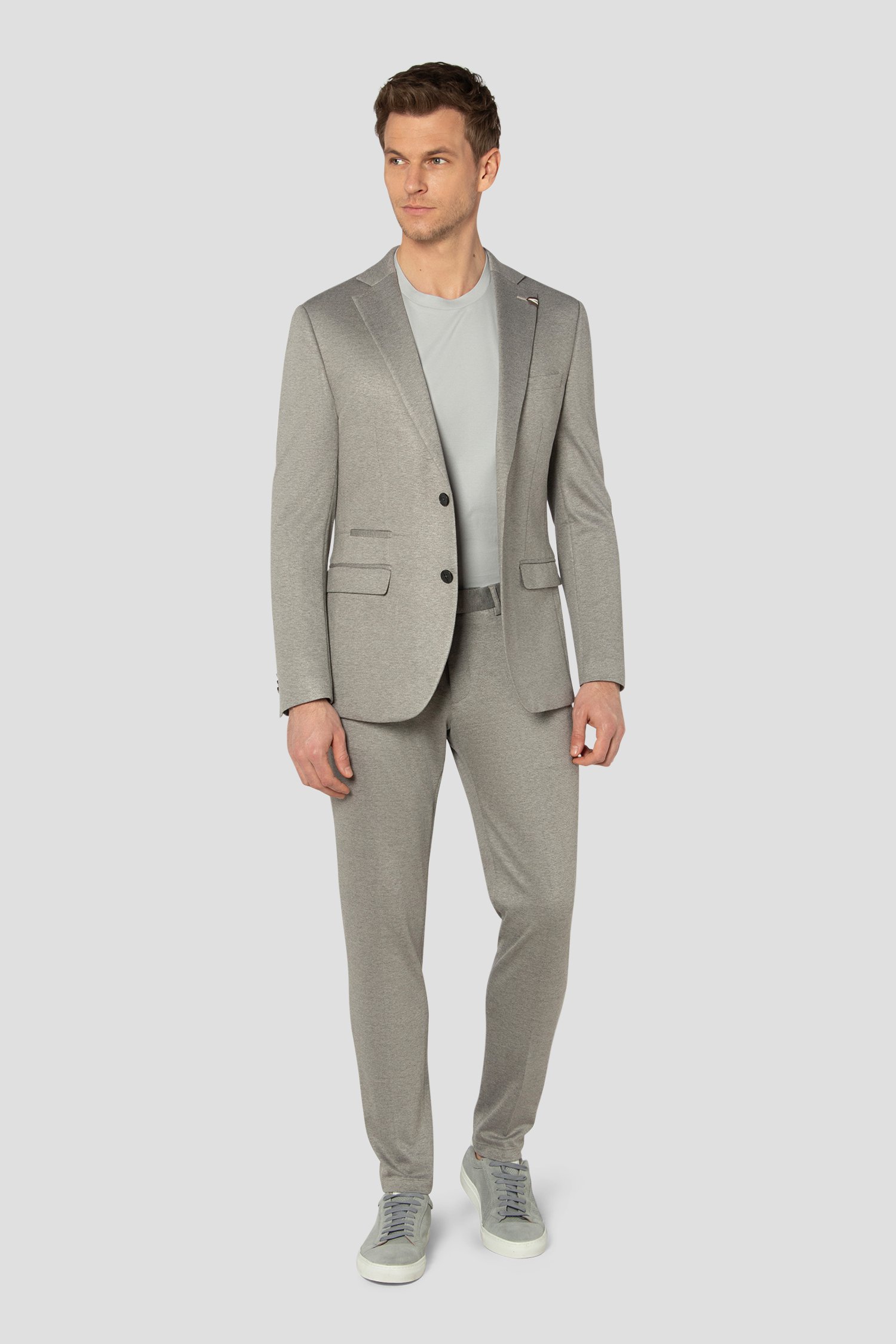 Photo produit 2 de Pantalon de costume chiné gris-beige de Benvenuto pour Hommes