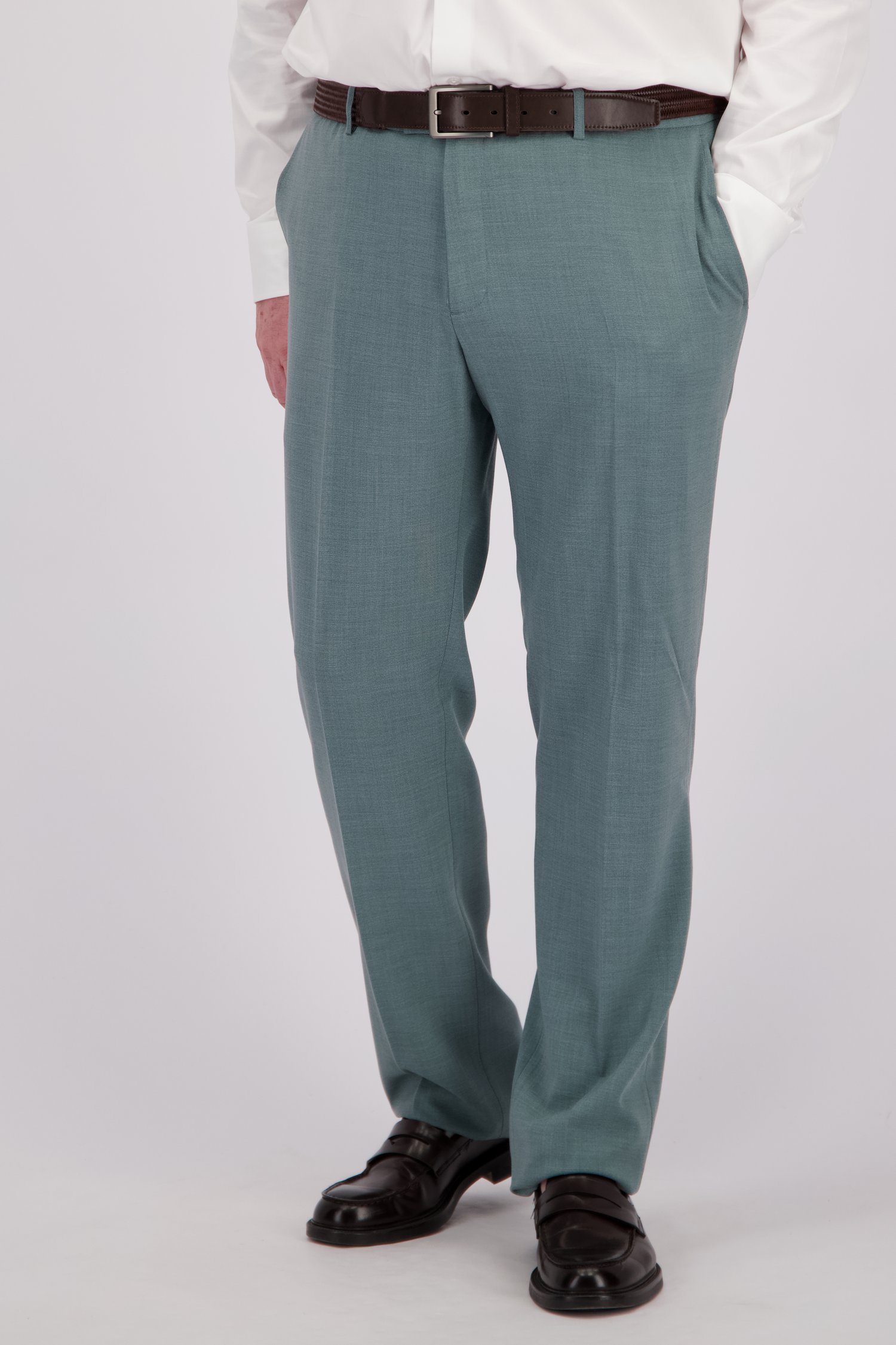 Pantalon de costume vert-gris - comfort fit de Dansaert Black pour Hommes