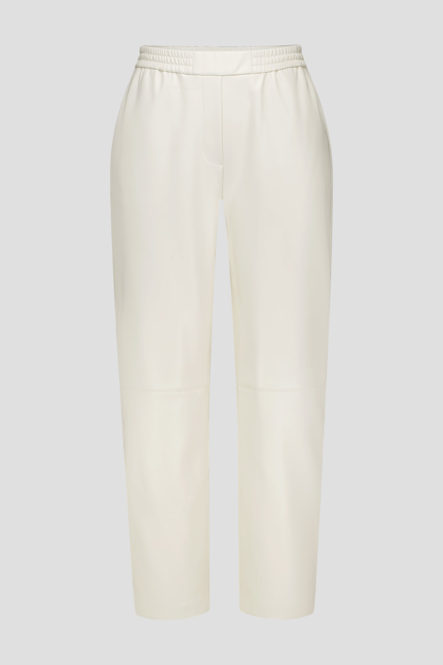 Pantalon écru avec aspect cuir de D'Auvry pour Femmes