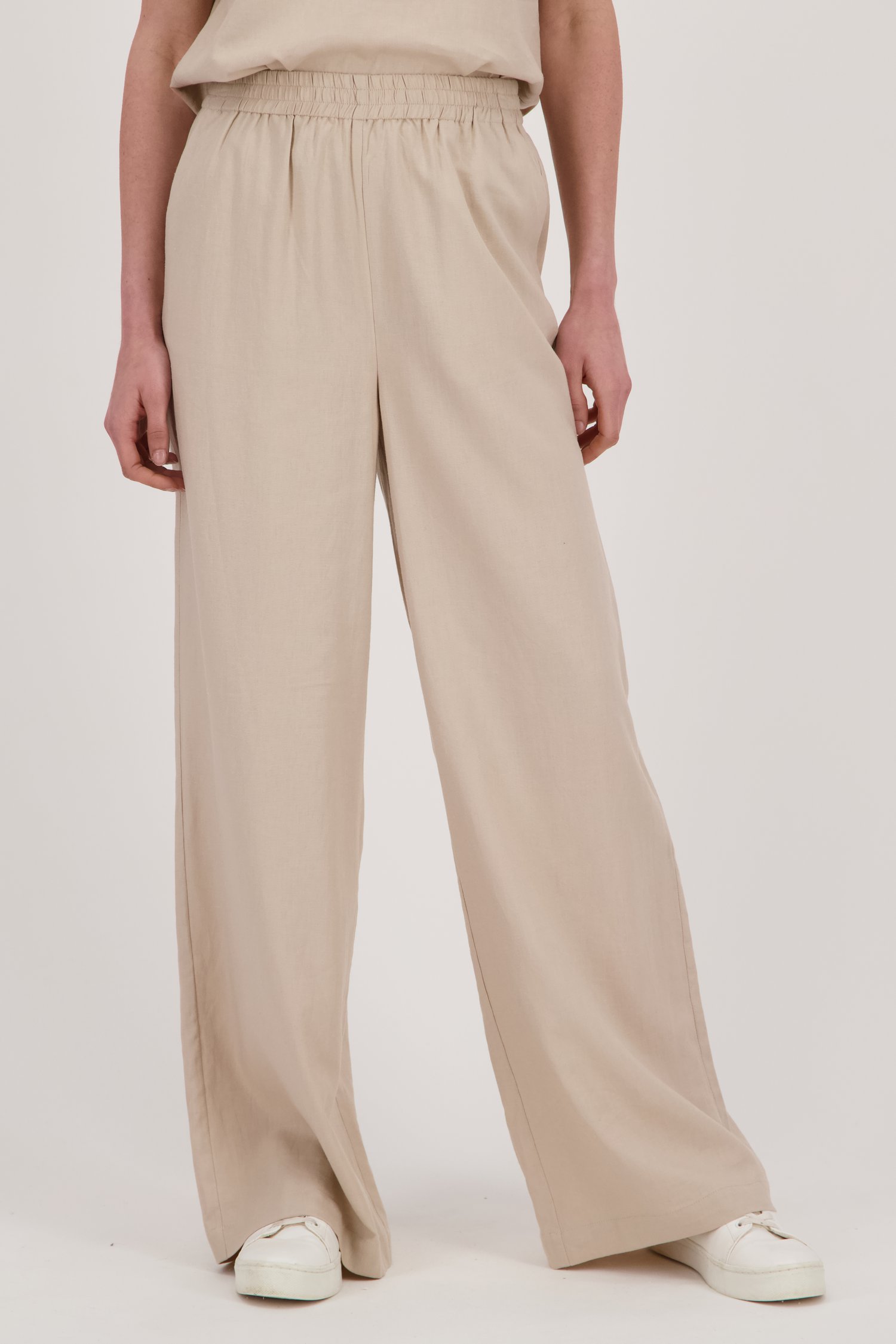 Pantalon en lin beige clair 	 de Liberty Island pour Femmes