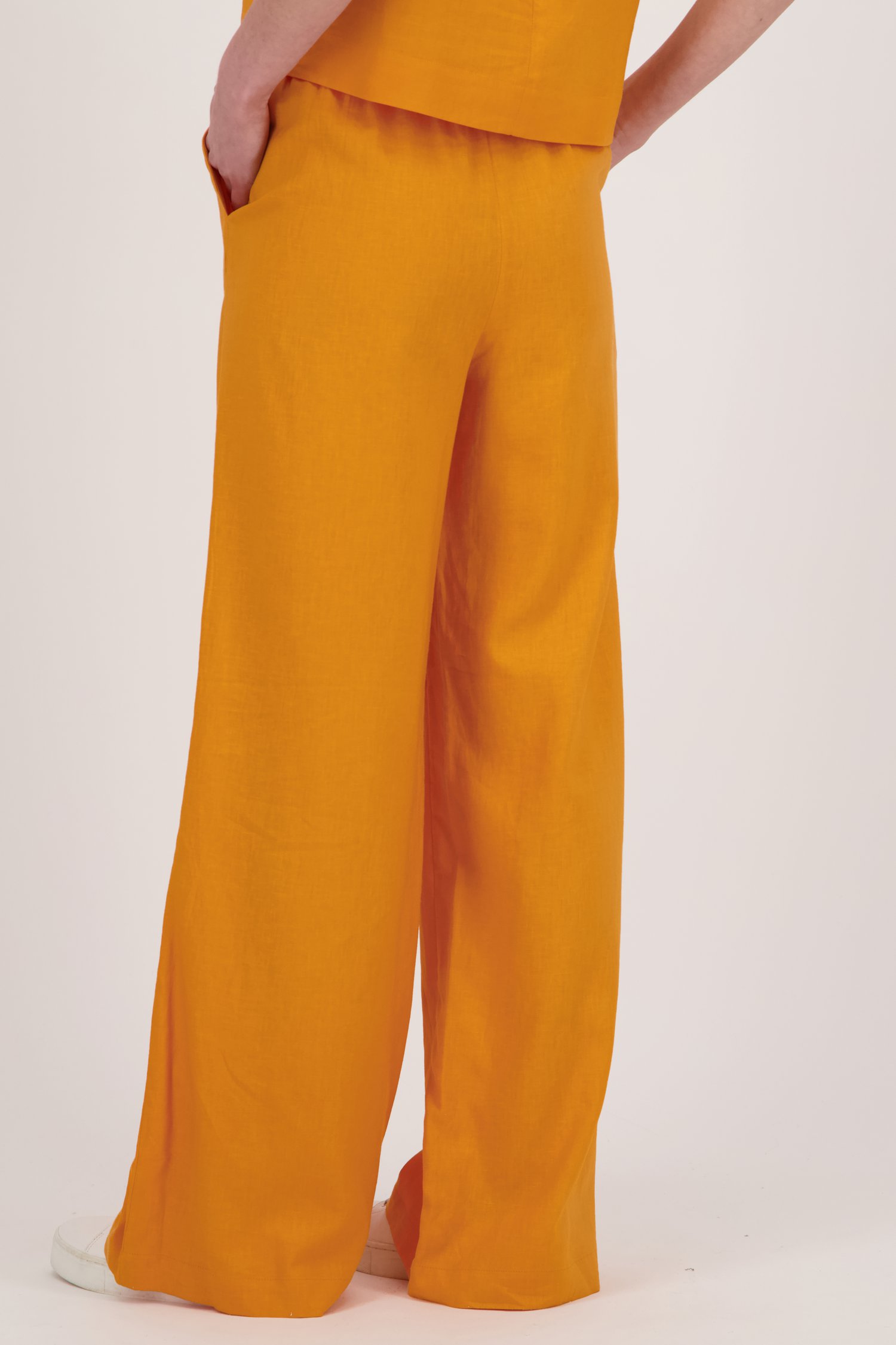 Pantalon en lin orange de Liberty Island pour Femmes