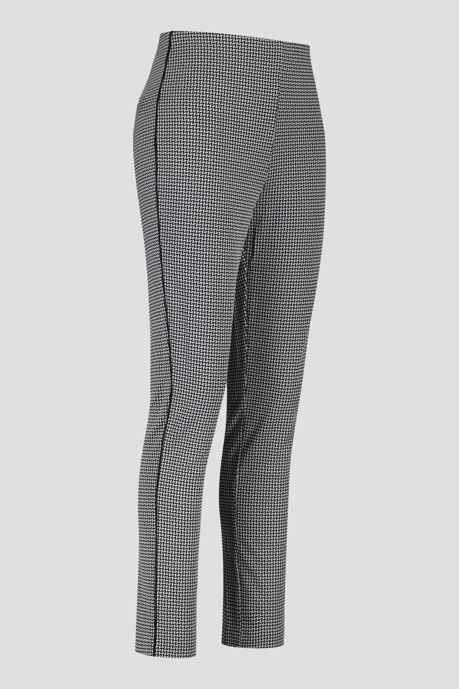 Pantalon en stretch avec un fin motif noir-blanc de D'Auvry pour Femmes