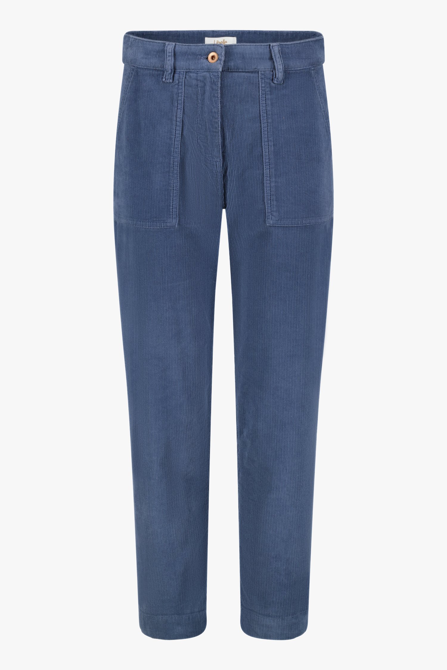 Pantalon en velours bleu - straight fit de Libelle pour Femmes