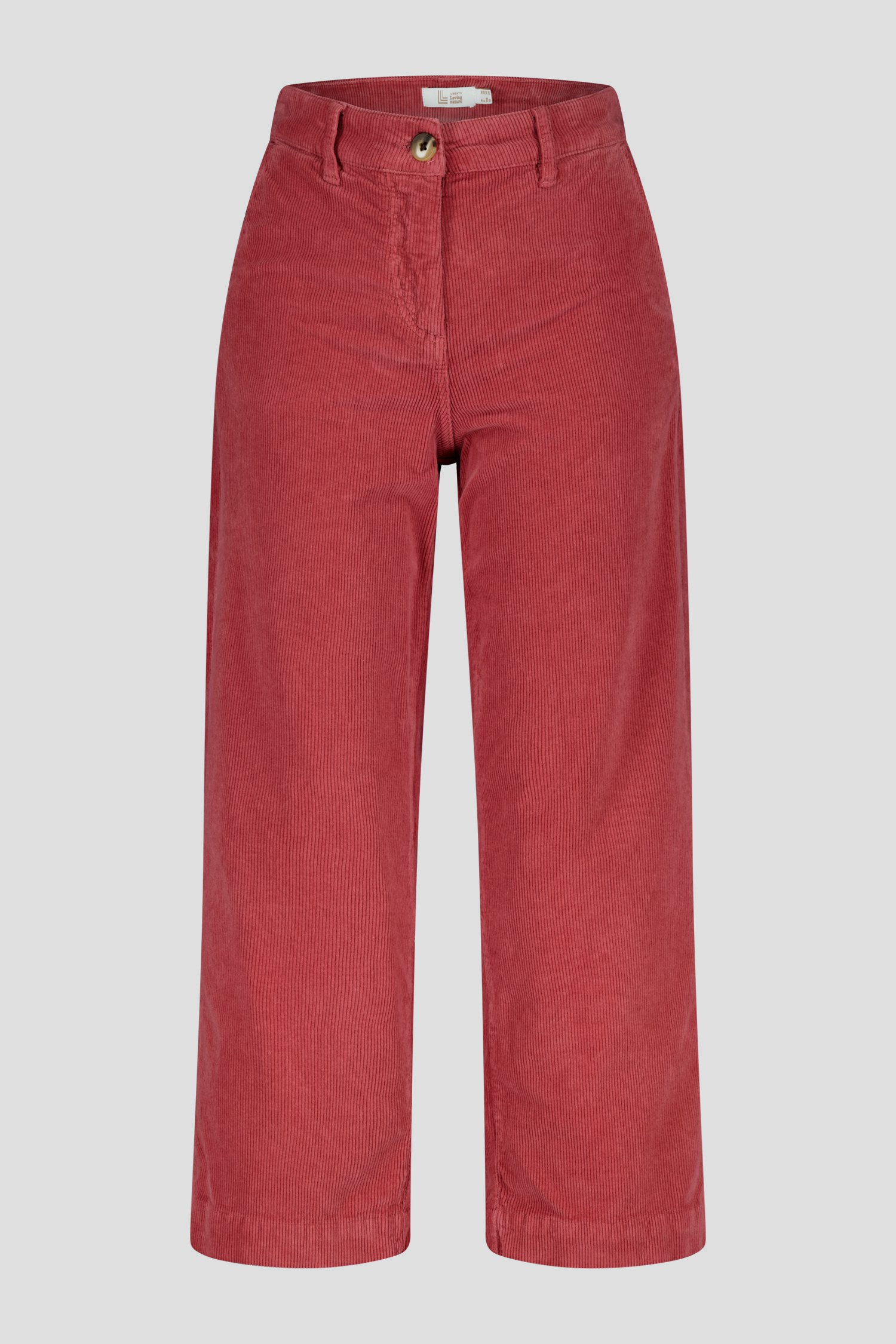Pantalon en velours côtelé rose - longueur 7/8 de Liberty Loving nature pour Femmes