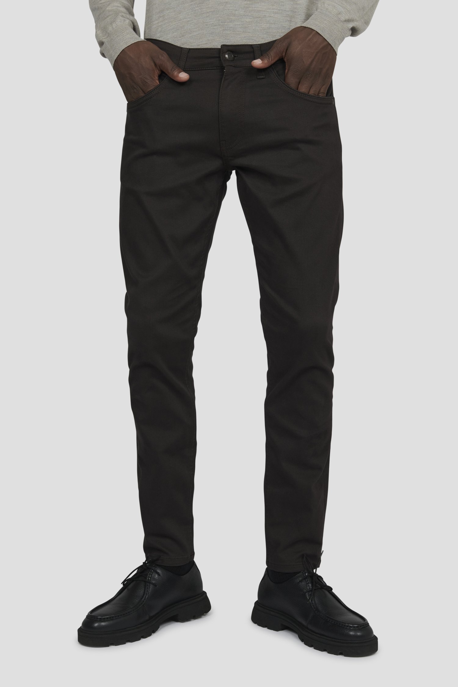 Le devant de Pantalon gris foncé - slim fit  de Matinique pour Hommes