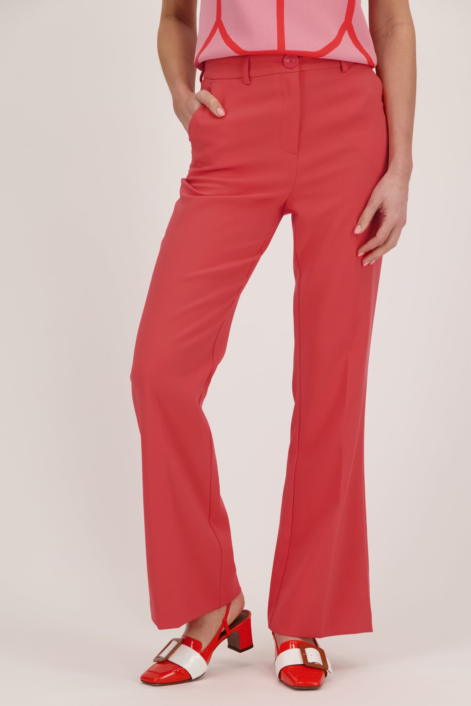 Pantalon habillé rouge corail	 de D'Auvry pour Femmes