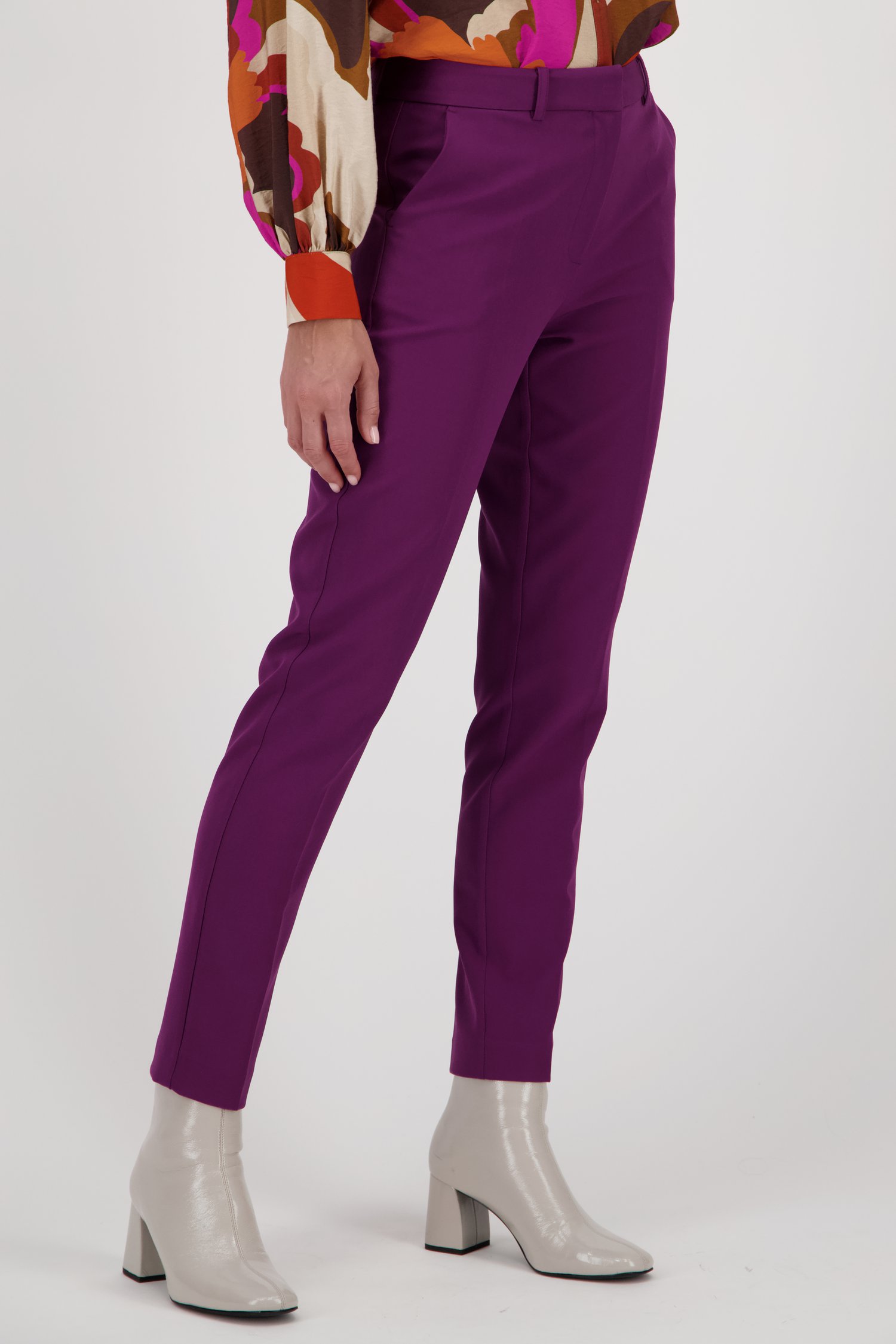 Pantalon habillé violet  de Geisha pour Femmes