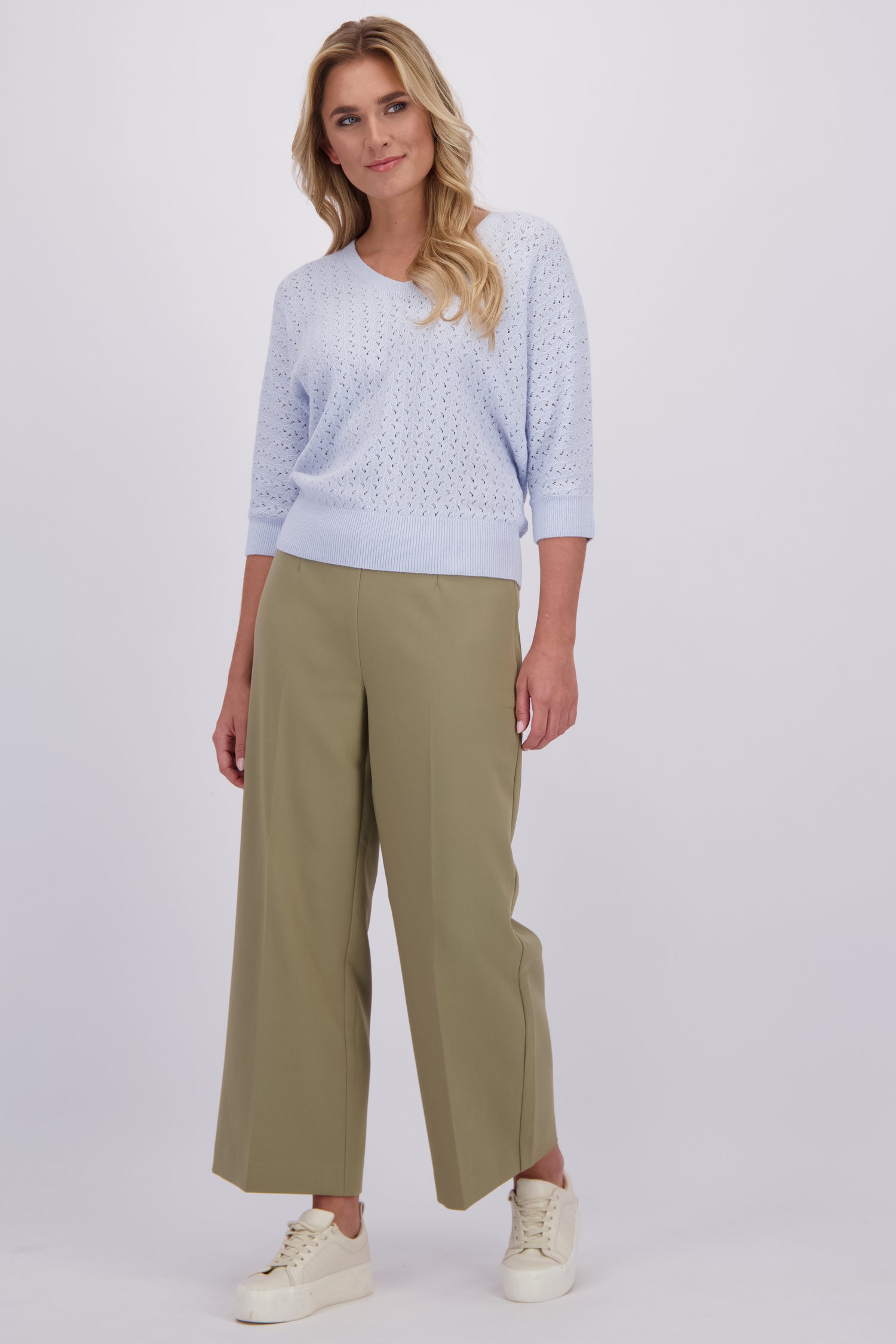 Le devant de Pantalon kaki ample – longueur 7/8 de Libelle pour Femmes