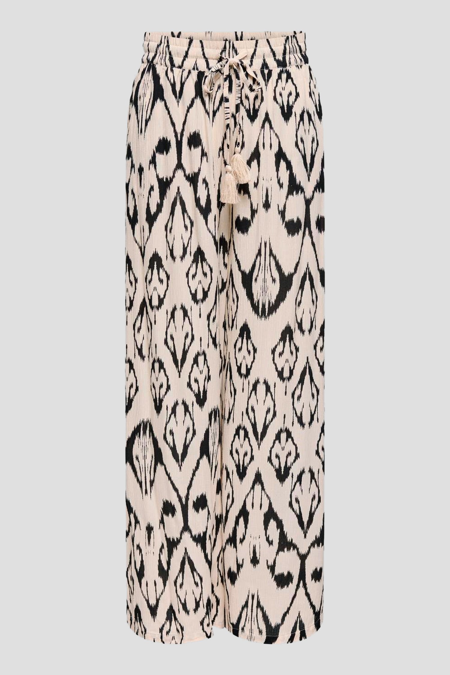 Pantalon large beige clair avec imprimé noir de JDY pour Femmes