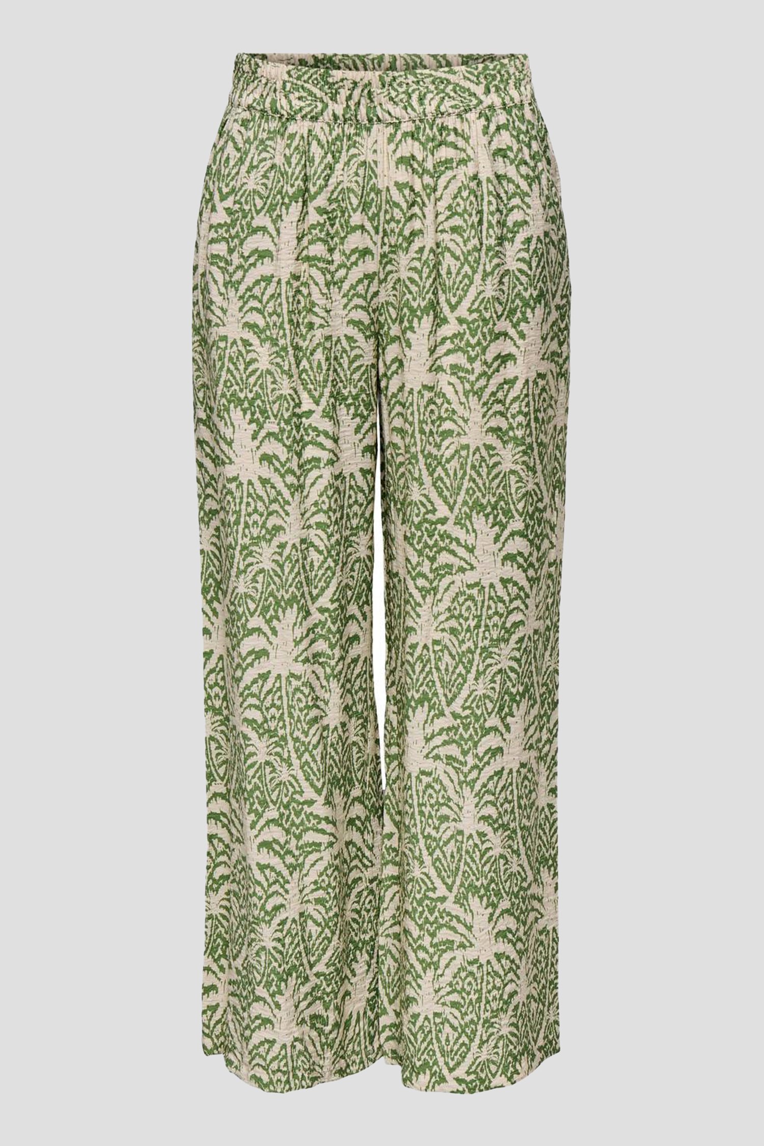 Pantalon large beige clair avec imprimé vert de JDY pour Femmes