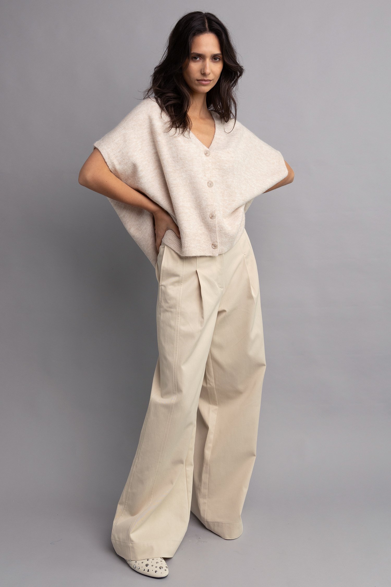 Photo supplémentaire 4 de Pantalon large beige clair de Louise pour Femmes