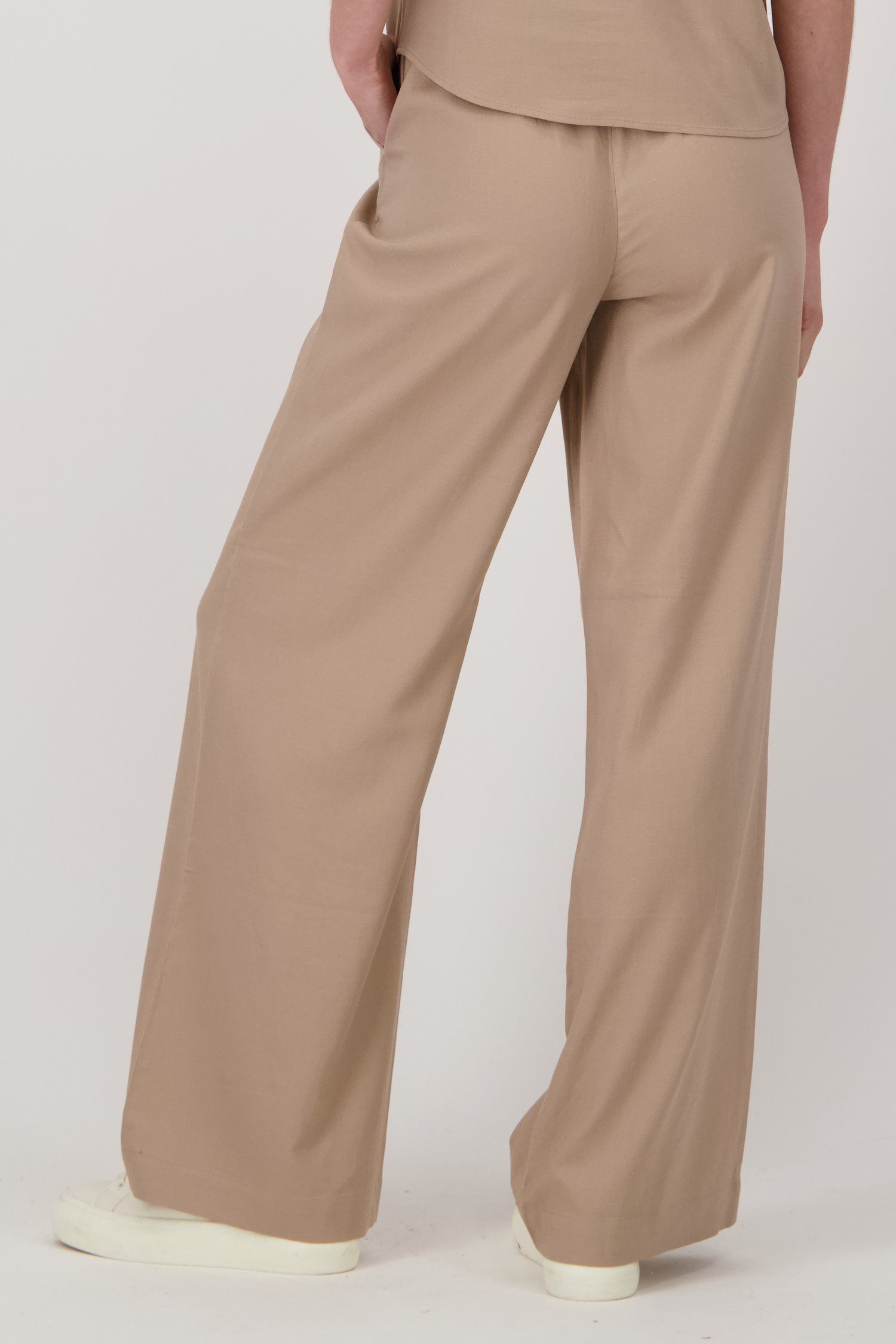 Pantalon large en lin beige  de Liberty Island pour Femmes