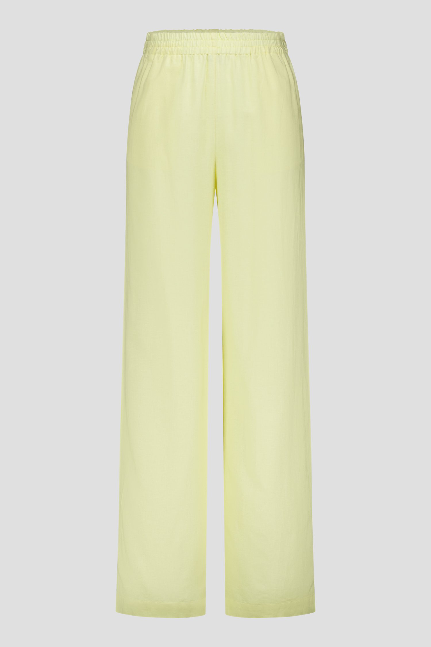 Photo produit 1 de Pantalon large en lin jaune de Liberty Island pour Femmes