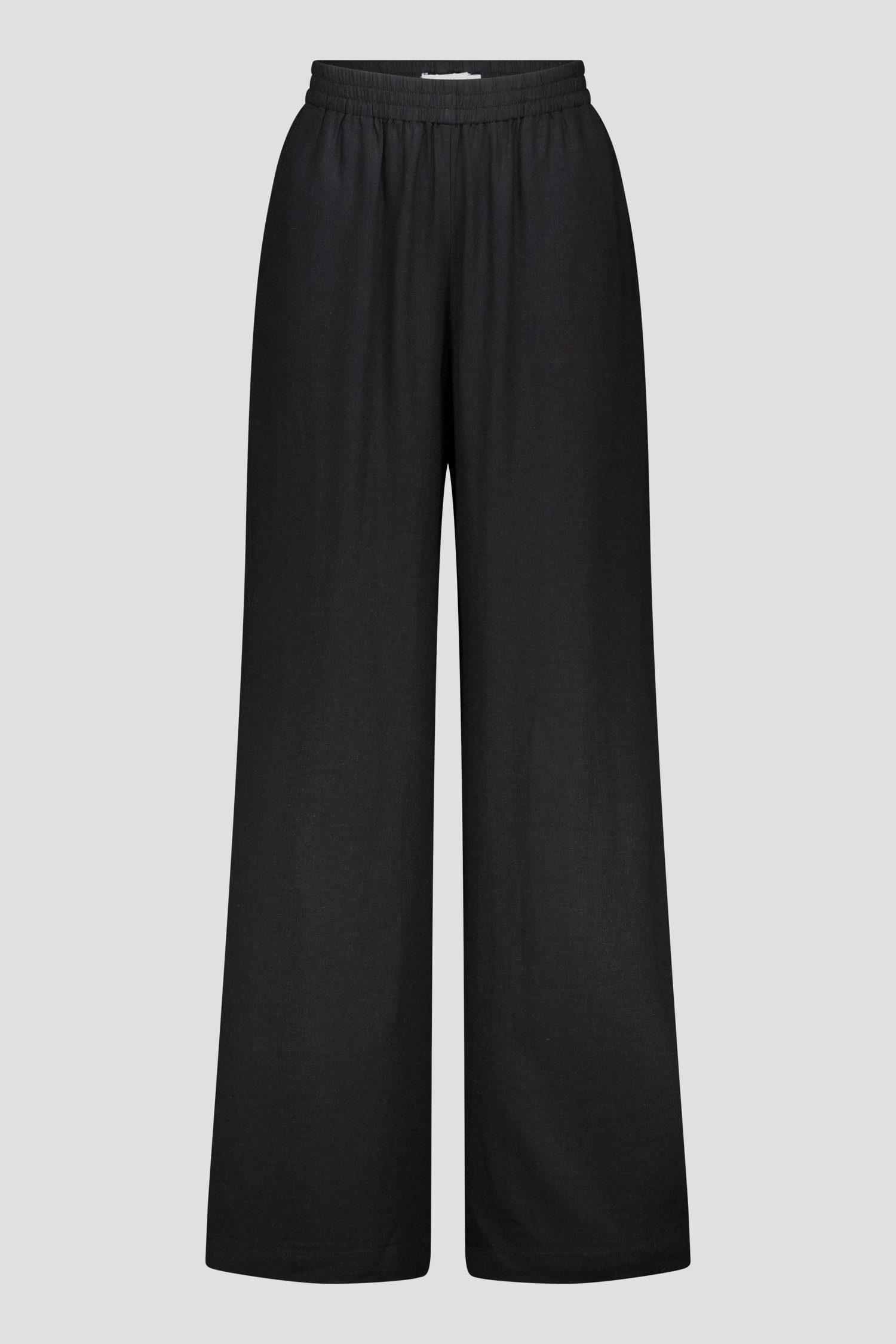 Pantalon large en lin noir  de Liberty Island pour Femmes