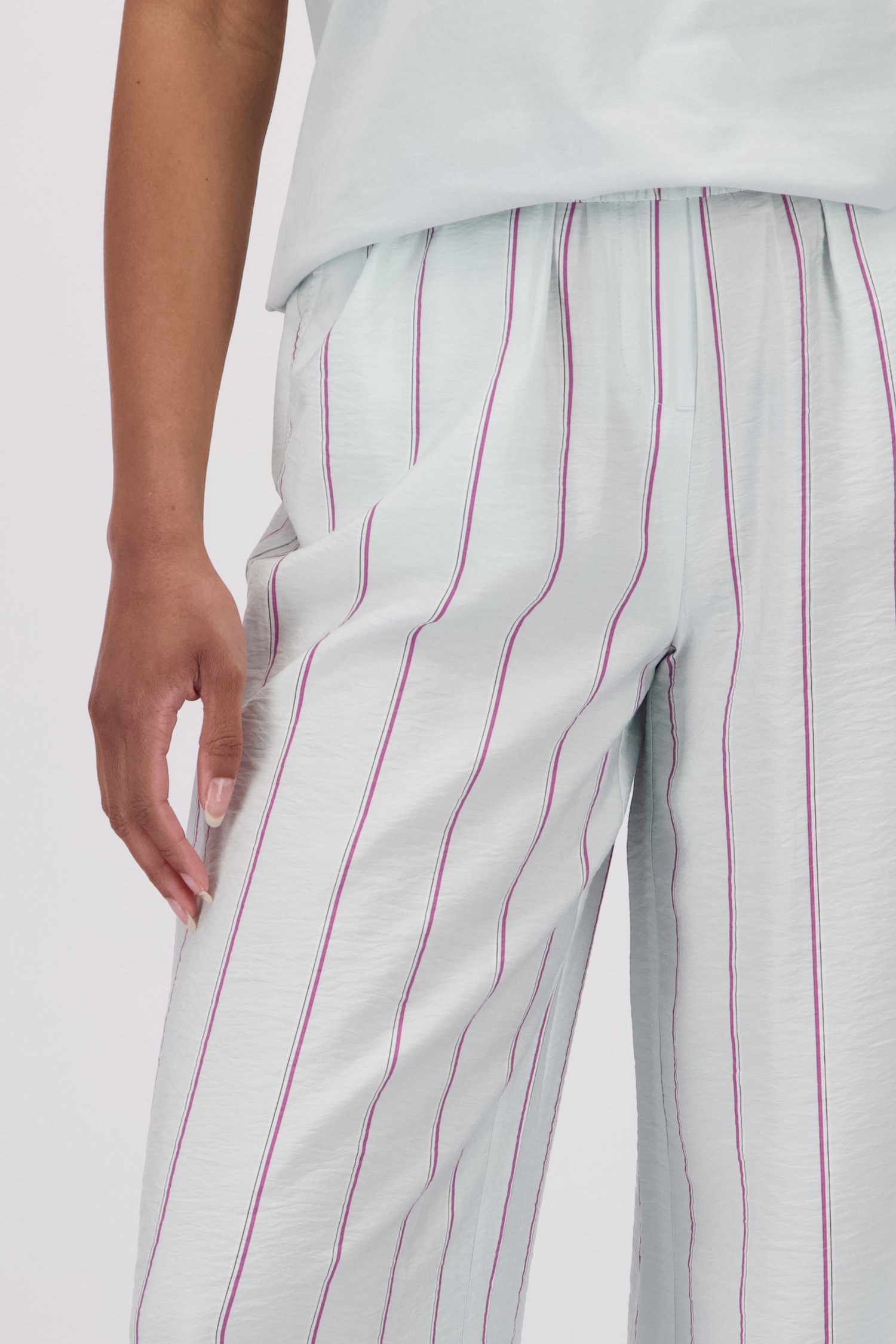 Pantalon large pastel turquoise à rayures de Louise pour Femmes