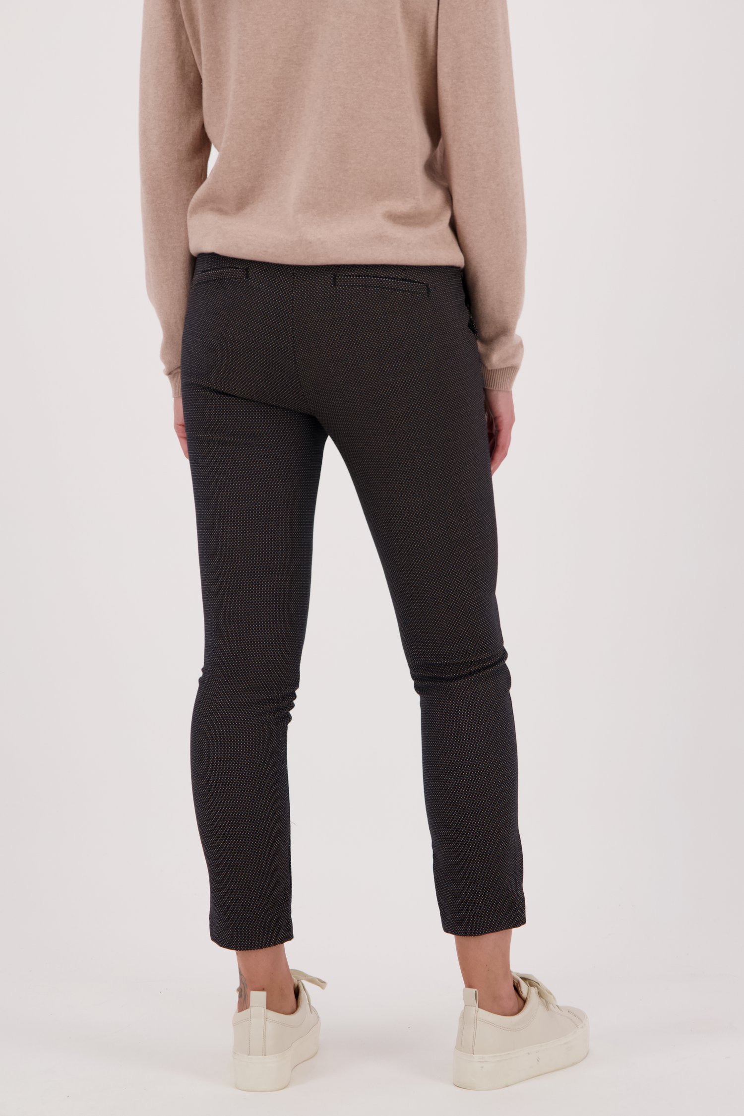 Pantalon noir à imprimé et à taille élastiquée de Liberty Island pour Femmes