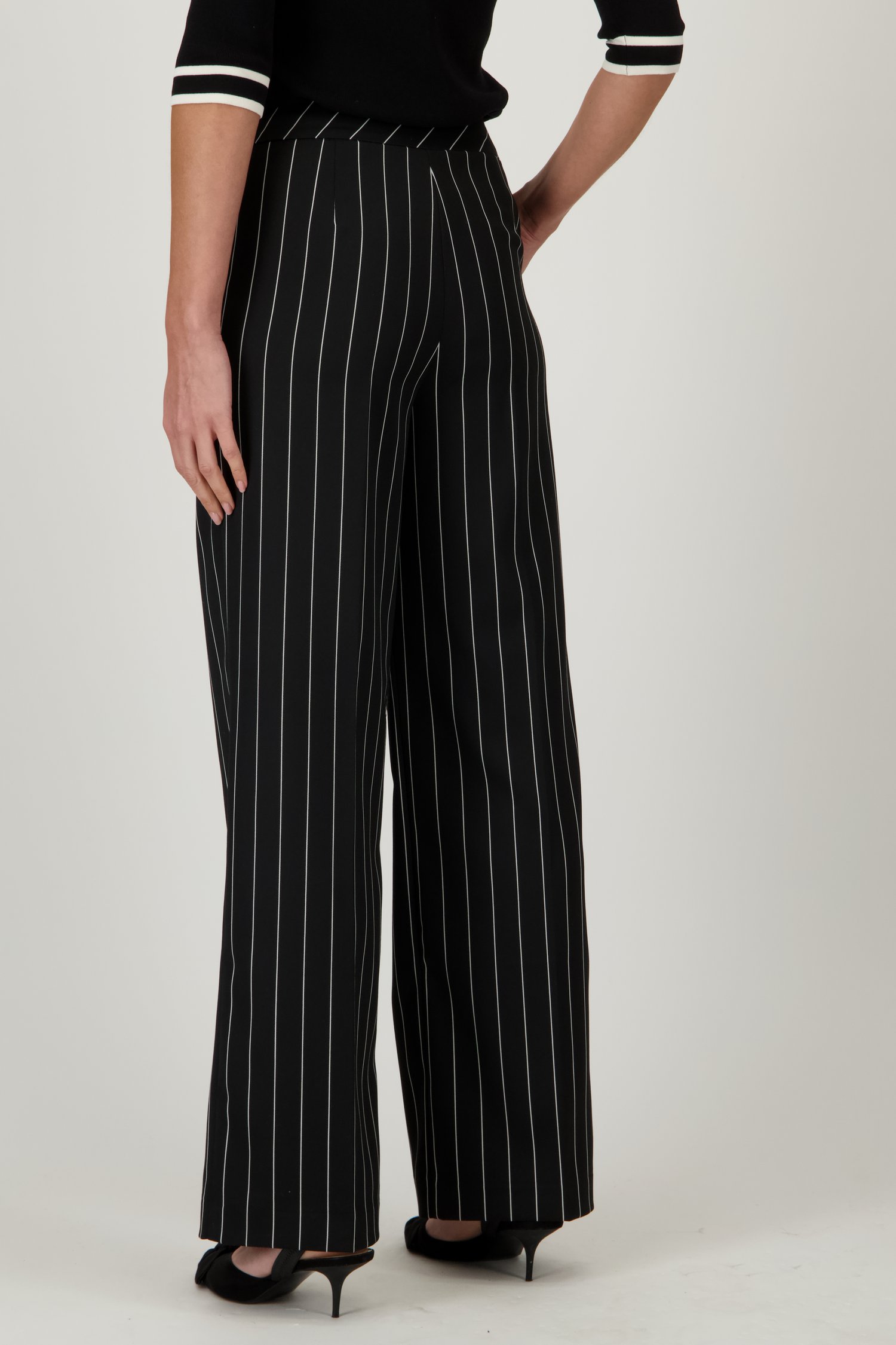 Pantalon noir à rayures de D'Auvry pour Femmes