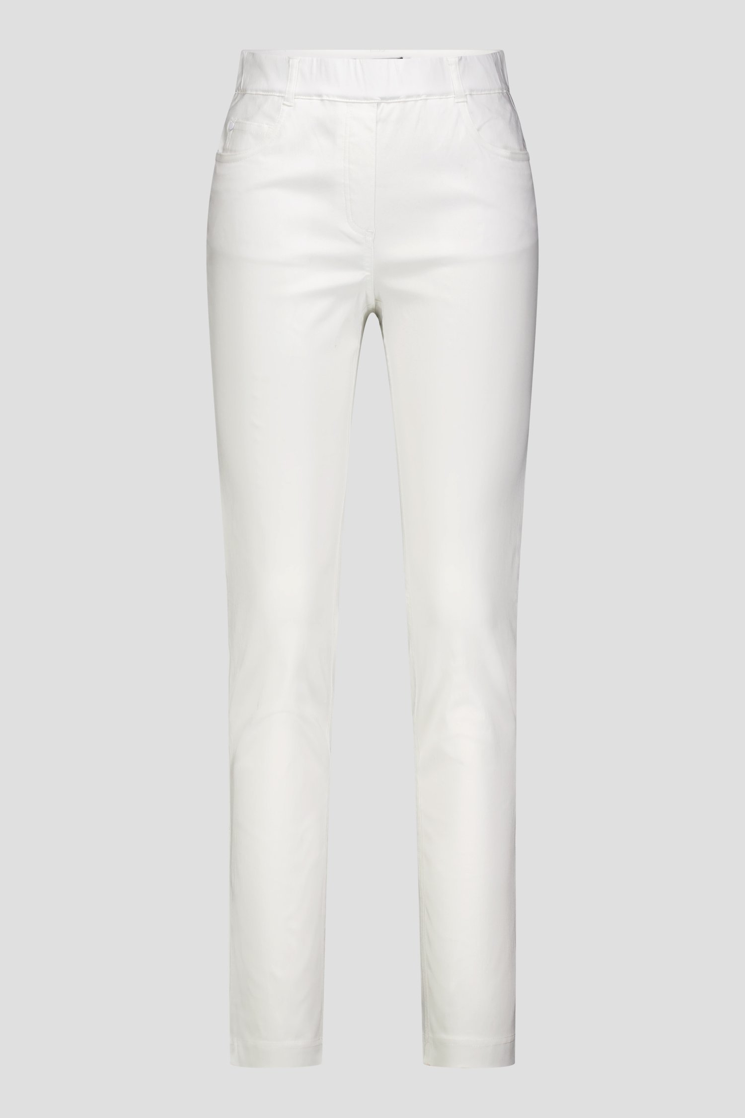 Photo produit 4 de Pantalon stretch blanc avec taille élastiquée	 de Claude Arielle pour Femmes