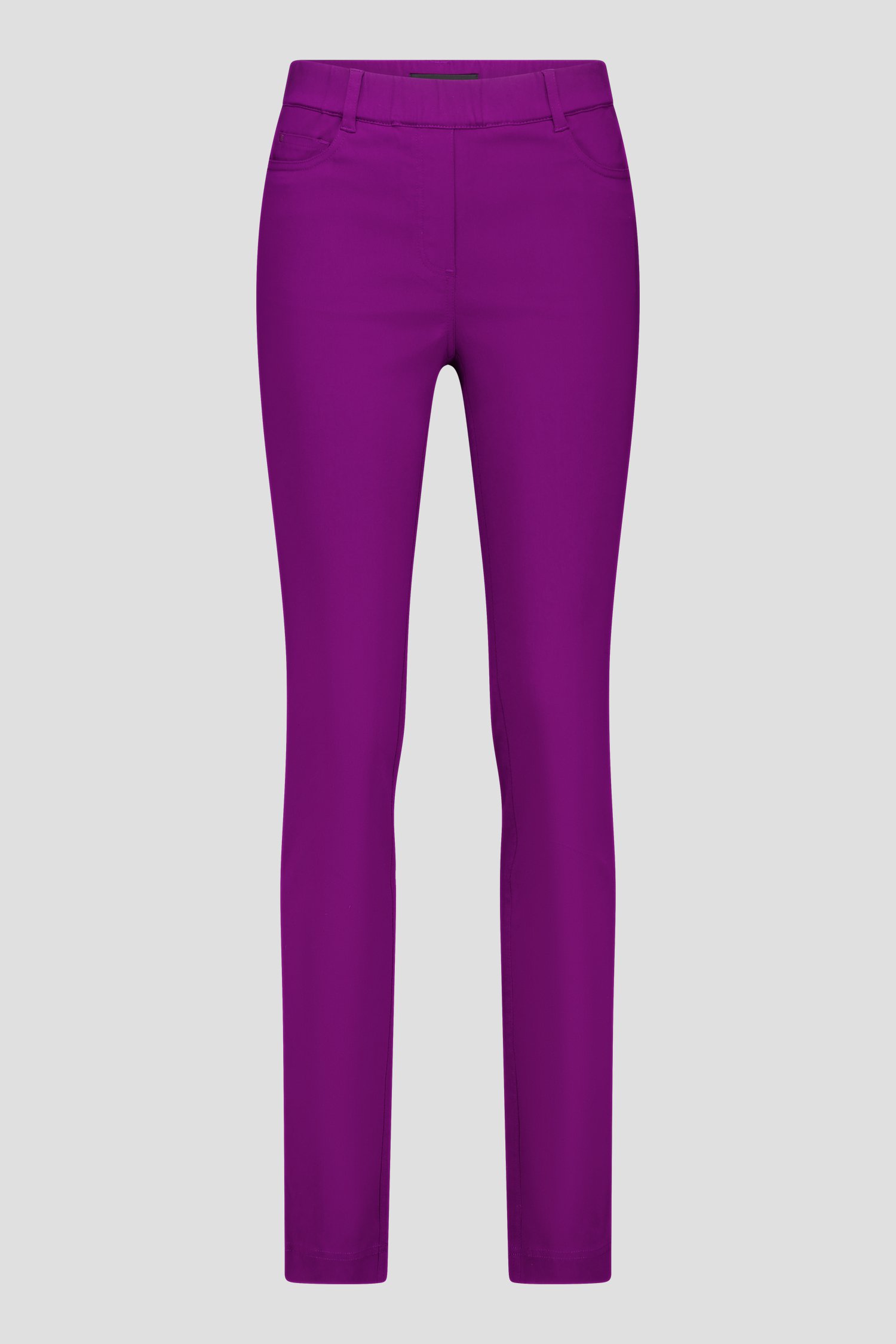 Pantalon stretch violet avec taille élastiquée	 de Claude Arielle pour Femmes