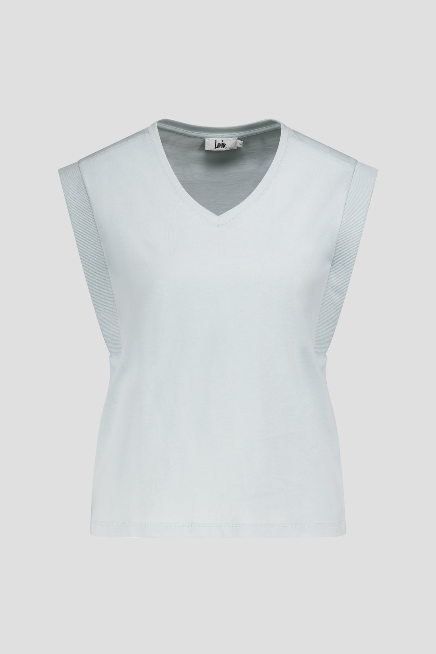 Pastelturqoise T-shirt met V-hals van Louise voor Dames