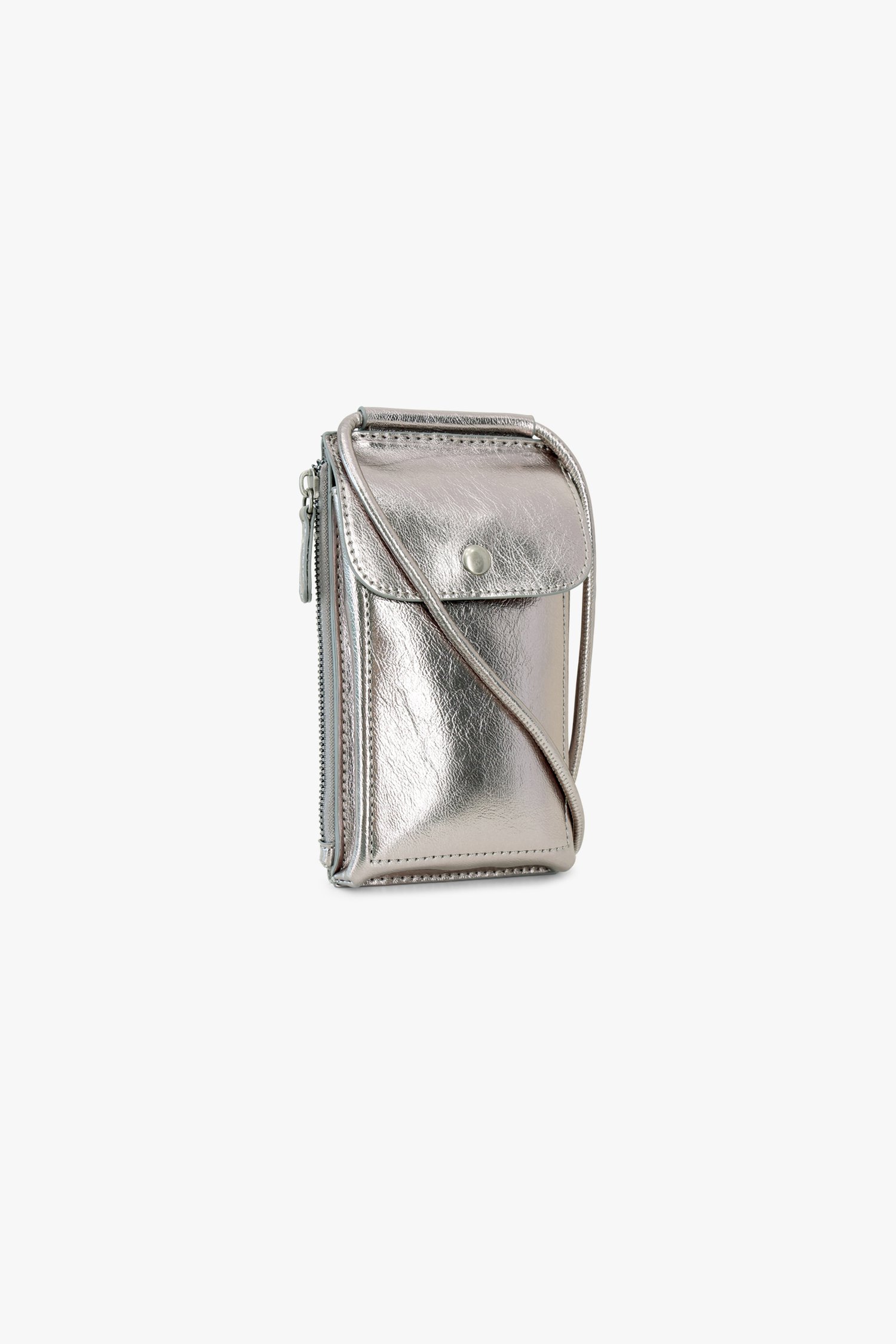 Pochette métallique argenté pour téléphone de Liberty Island pour Femmes