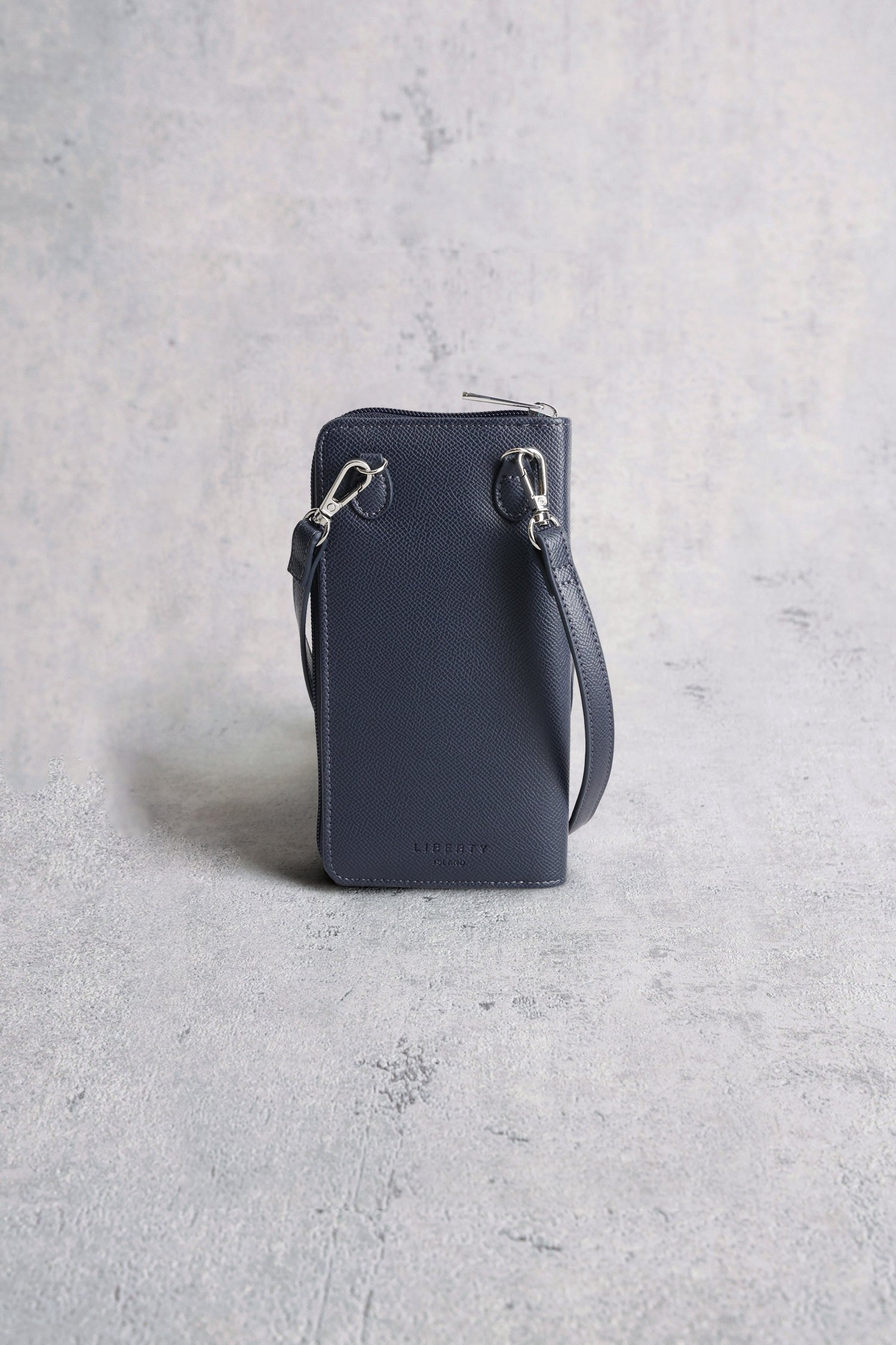 Le dos de Pochette téléphone bleue foncé avec portefeuille de Liberty Island pour Femmes