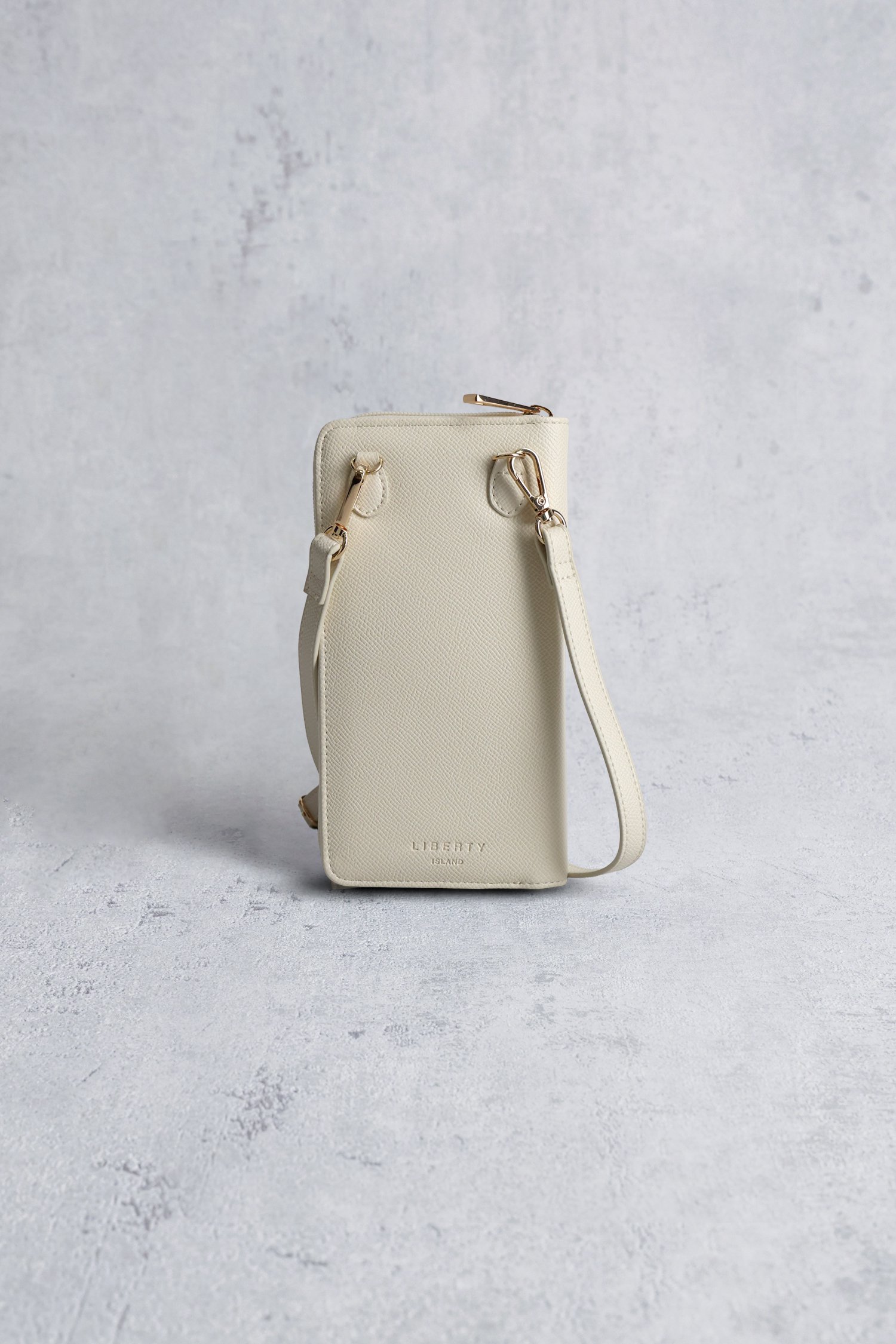 Le dos de Pochette téléphone écru avec portefeuille de Liberty Island pour Femmes