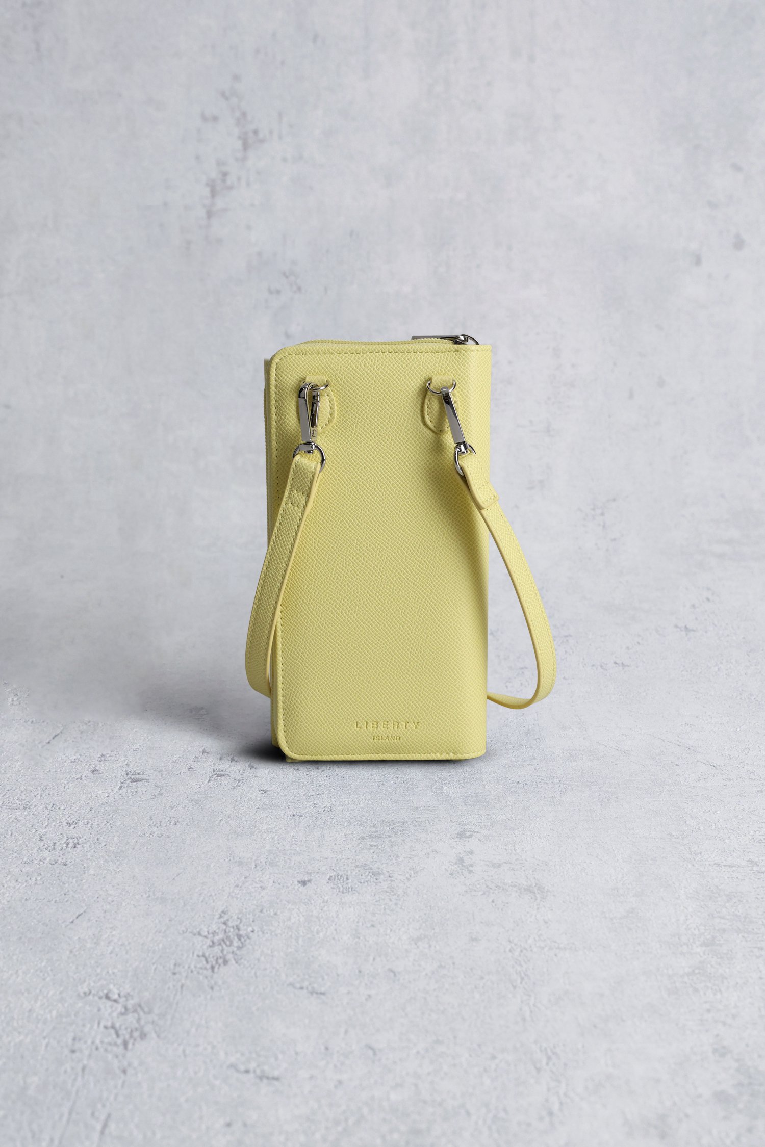 Le dos de Pochette téléphone jaune avec portefeuille de Liberty Island pour Femmes