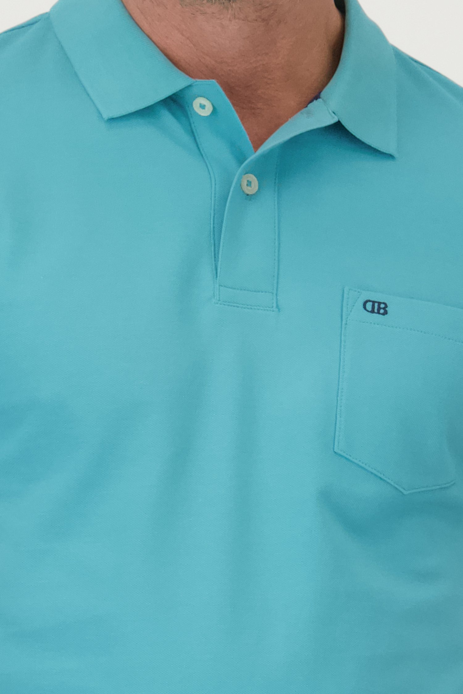 Polo à manches courtes turquoise de Dansaert Blue pour Hommes