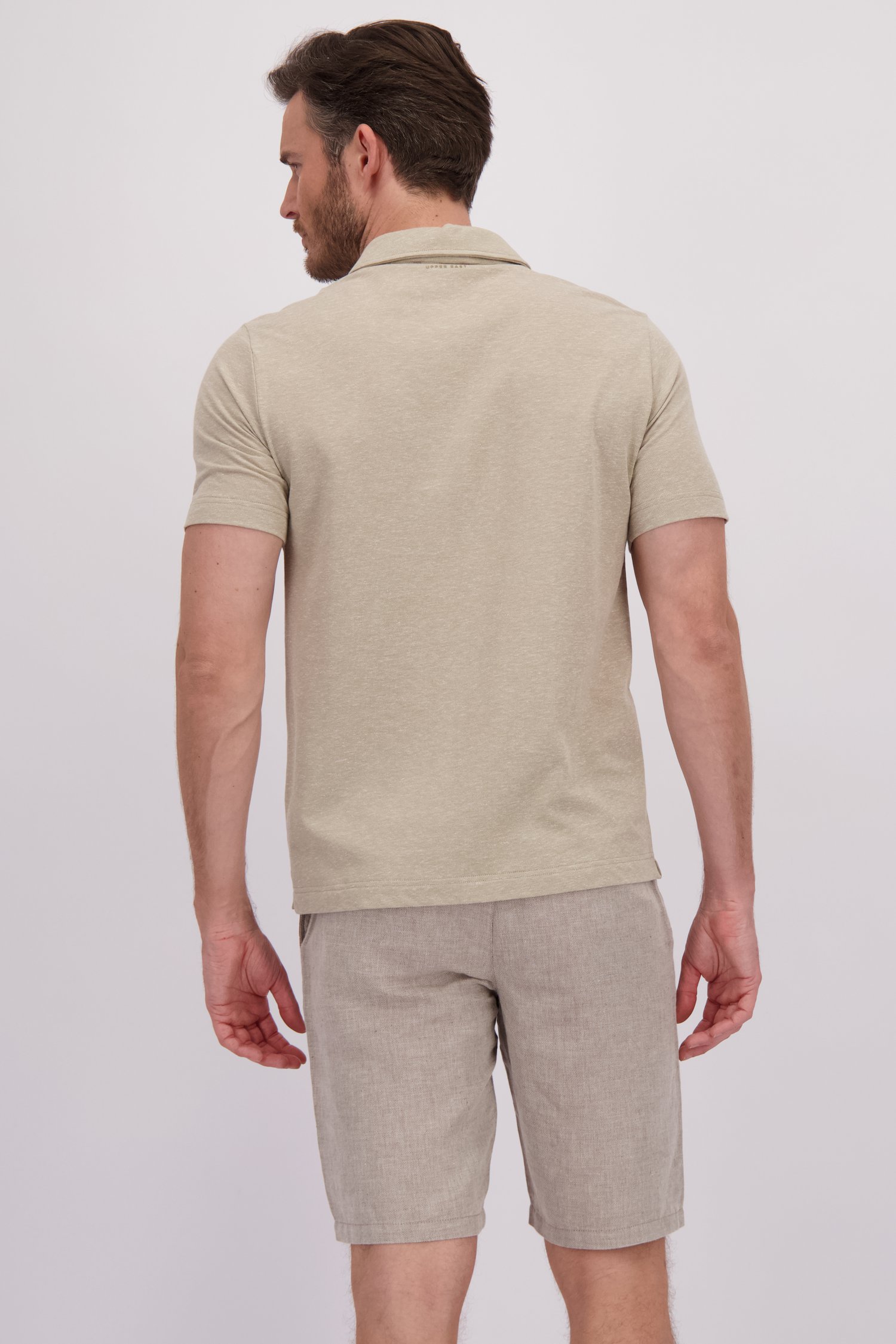 Le dos de Polo beige chiné de Upper East pour Hommes