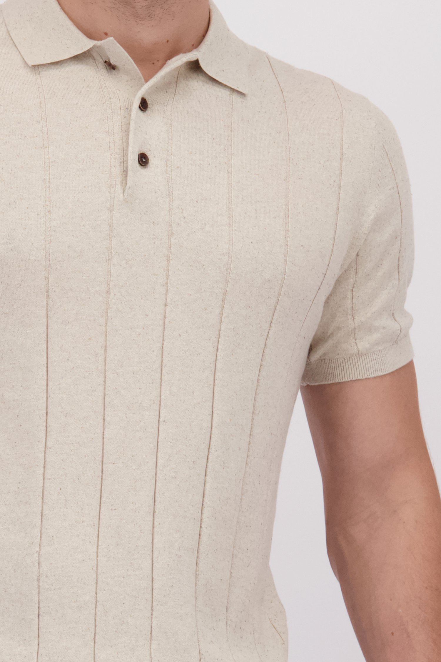 Détail de Polo beige clair  de Upper East pour Hommes