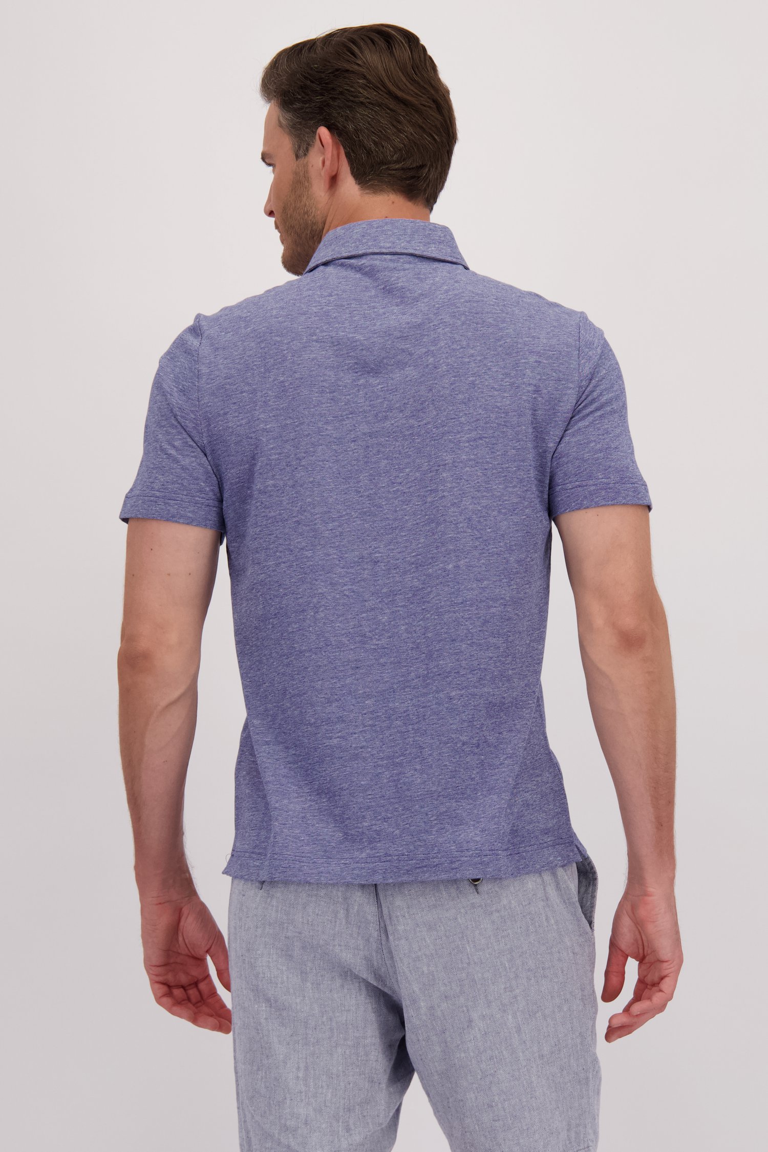 Polo bleu chiné de Upper East pour Hommes