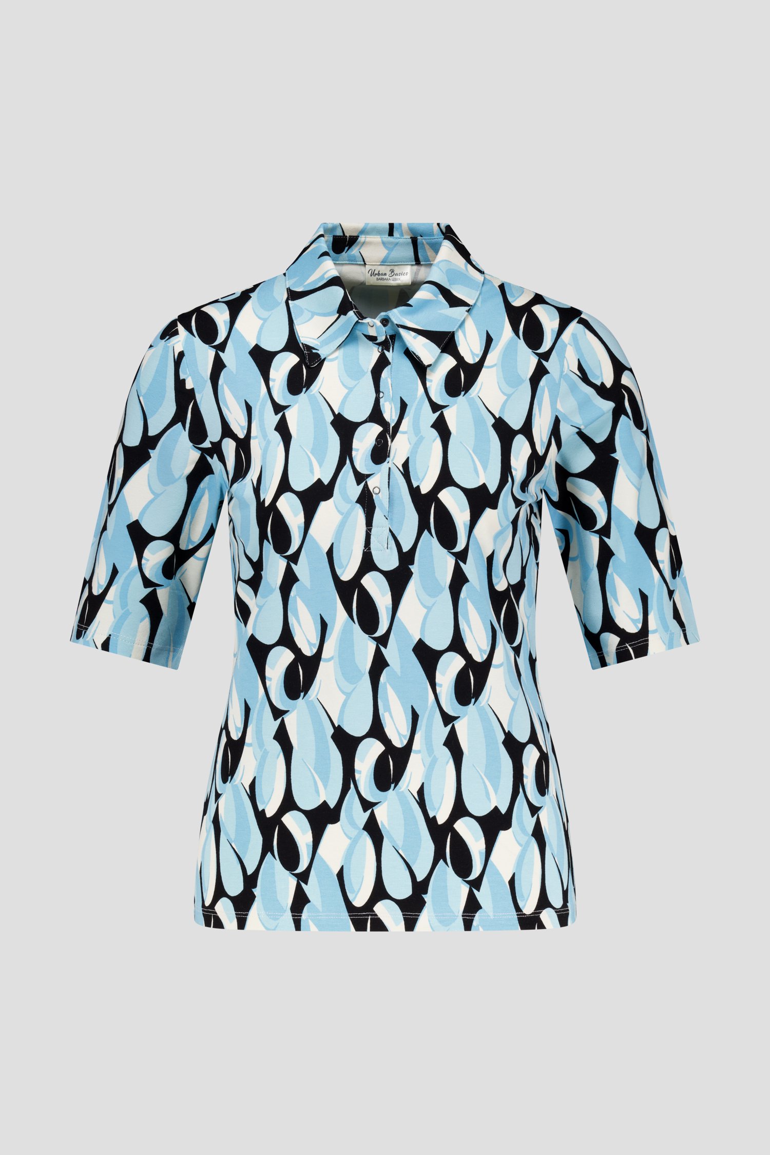 Polo bleu clair à imprimé noir de Barbara Lebek pour Femmes