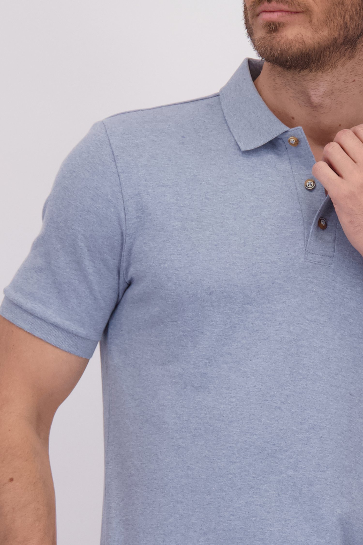 Détail de Polo bleu clair de Upper East pour Hommes