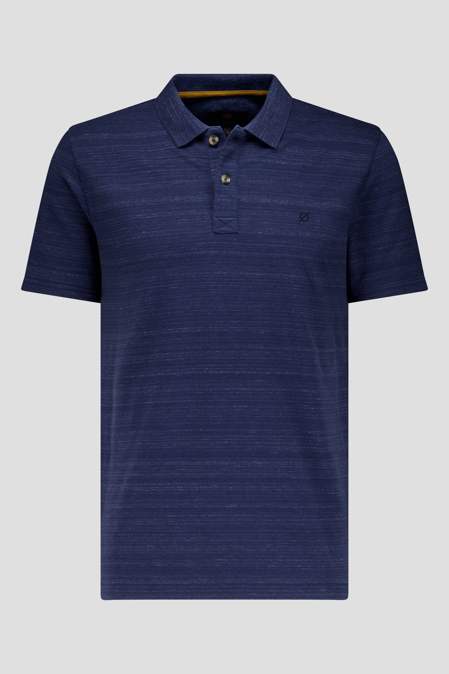 Polo bleu foncé à motifs rayés de Ravøtt pour Hommes