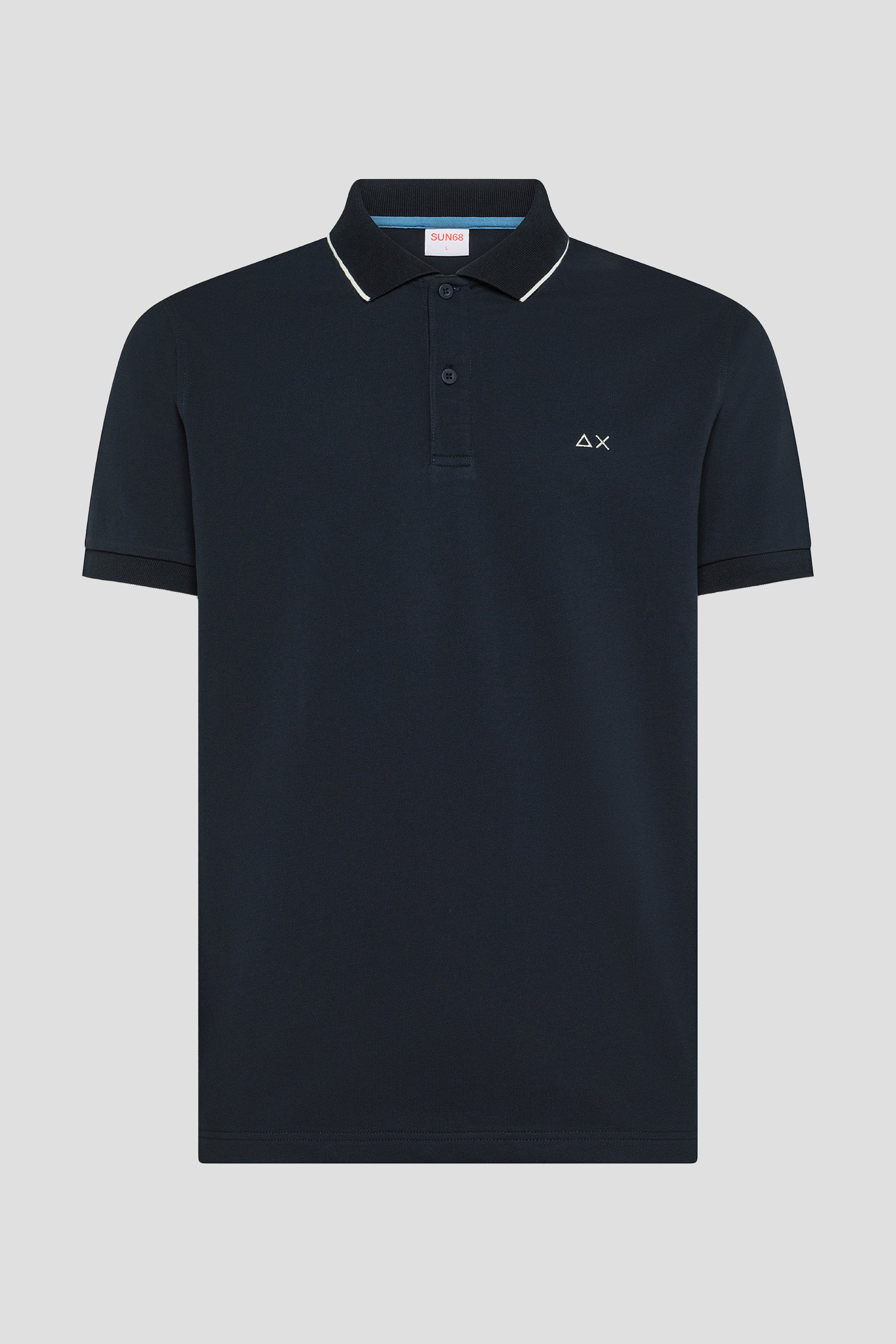 Photo produit 1 de Polo bleu foncé avec accent bleu clair de Sun68 pour Hommes