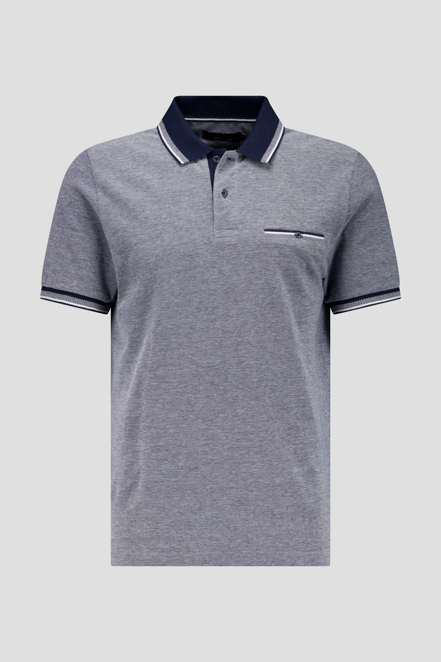 Polo bleu  mélangé avec poche poitrine de Dansaert Blue pour Hommes