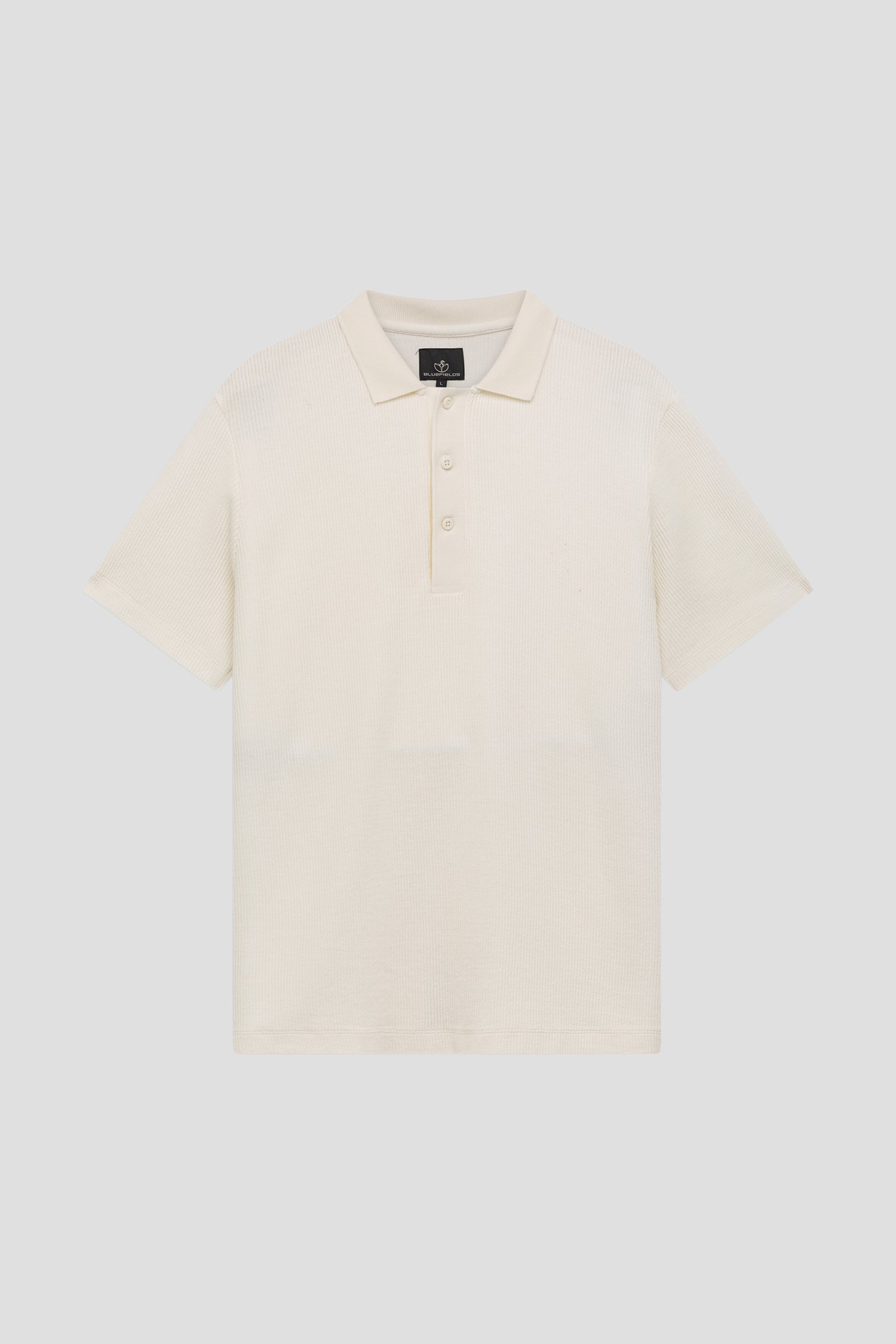 Photo produit 1 de Polo écru en maille côtelée de Bluefields pour Hommes