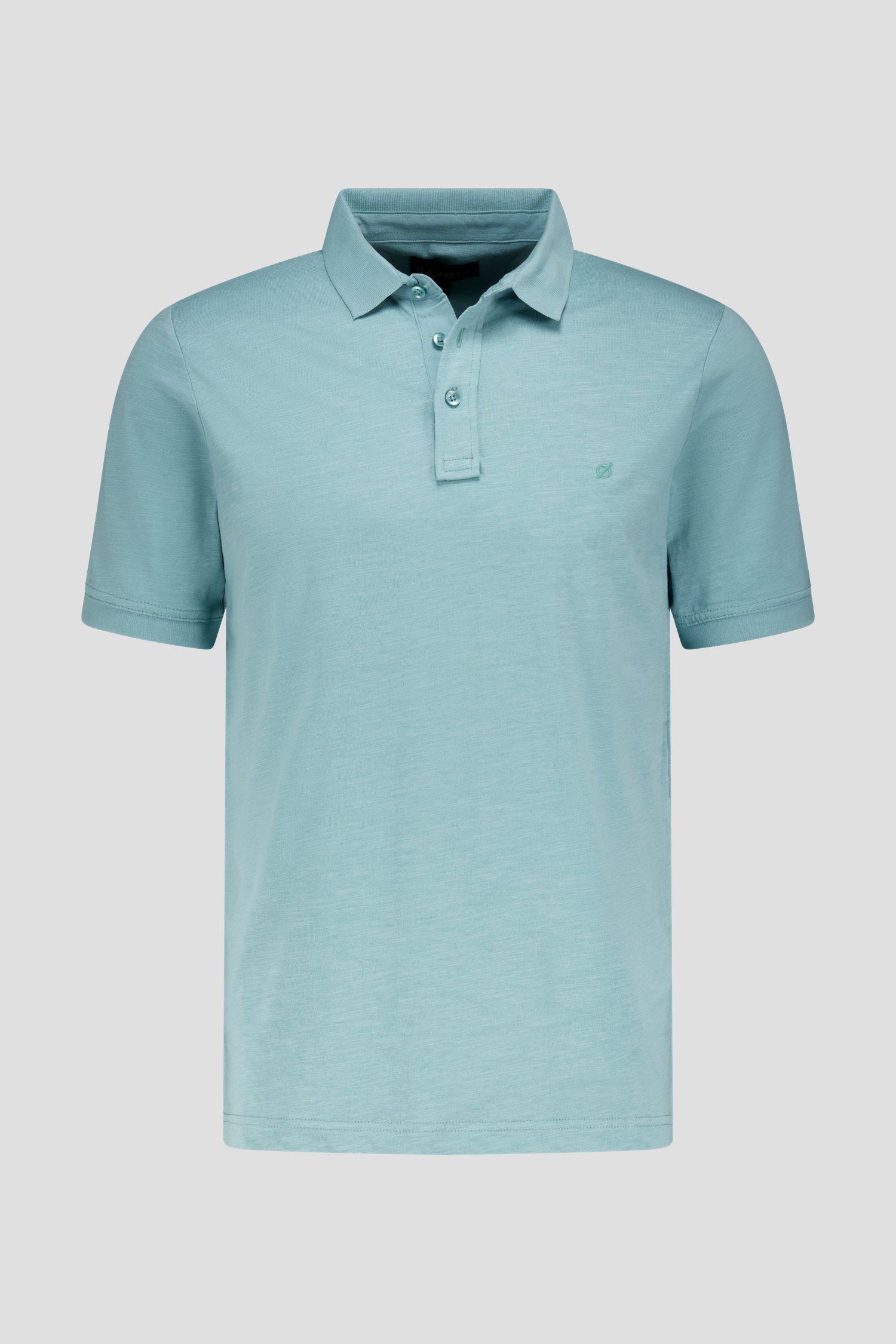 Polo gris-blue à texture rayée de Ravøtt pour Hommes