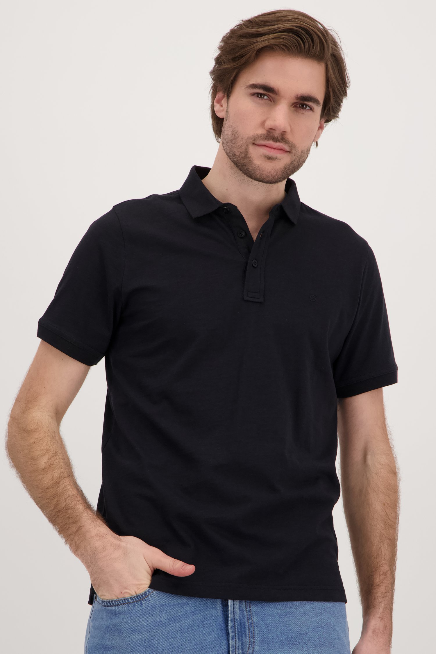 Polo gris foncé de Ravøtt pour Hommes