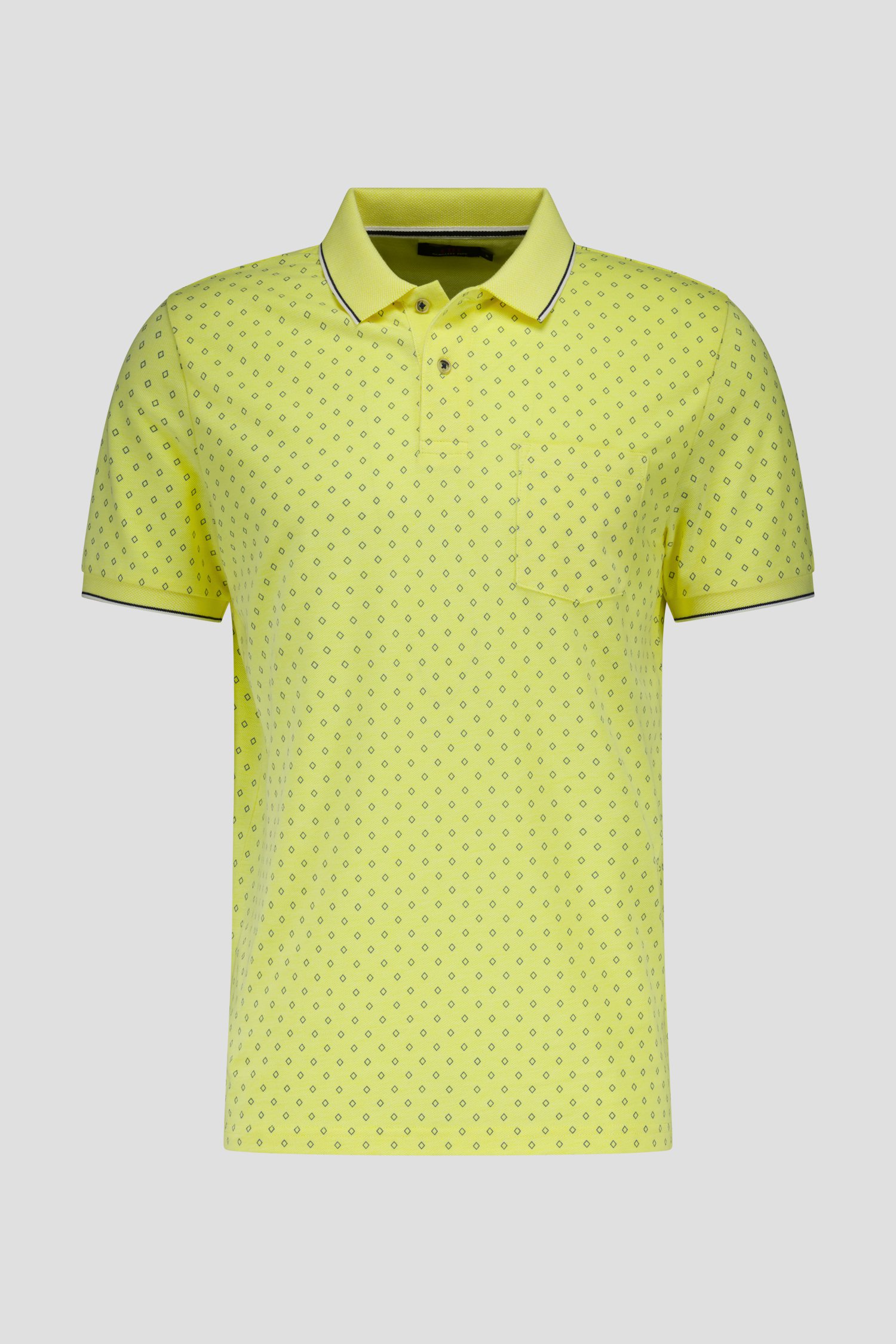 Polo jaune clair à imprimé fin	 de Dansaert Blue pour Hommes