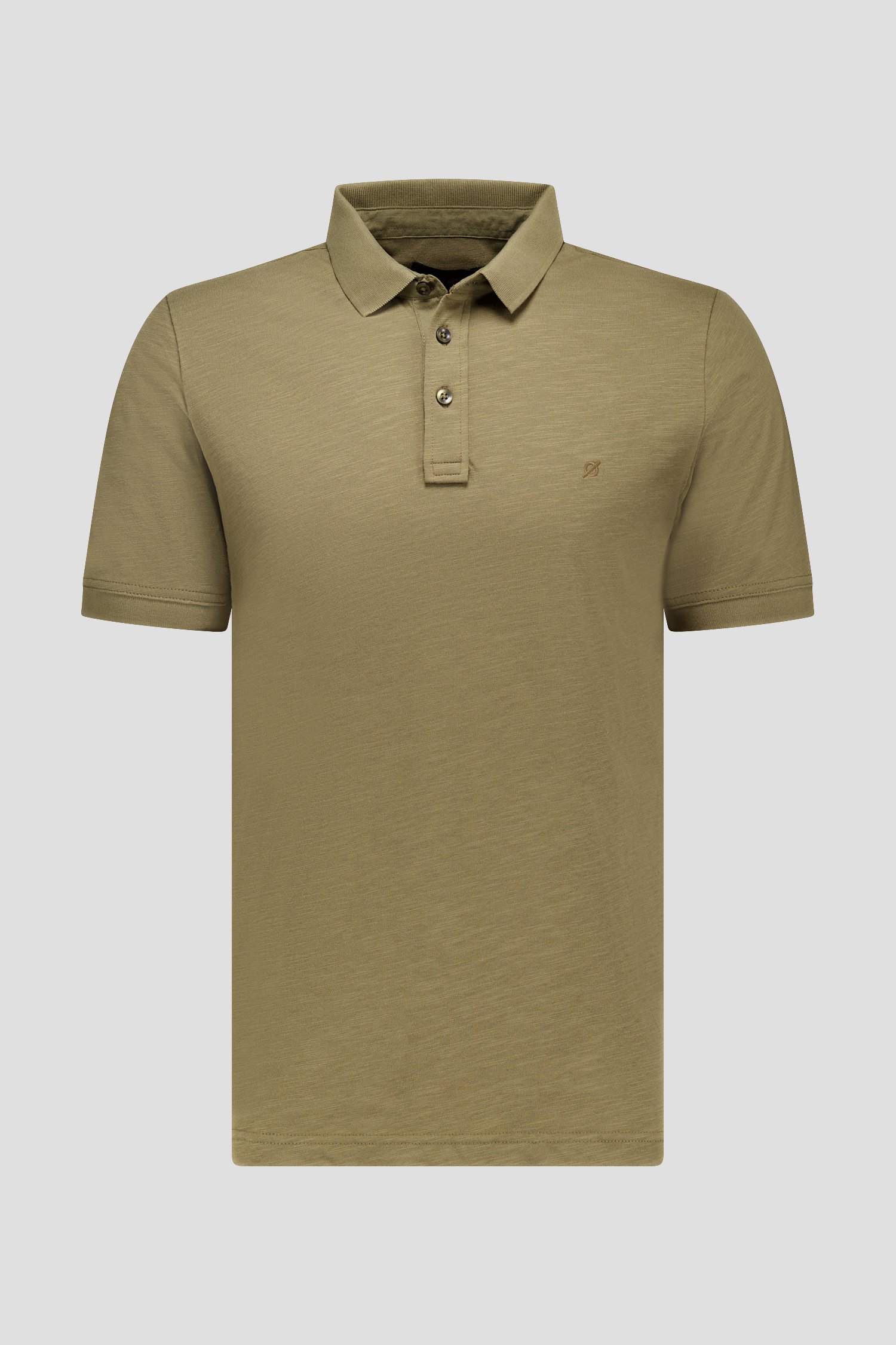 Polo marron à texture rayée de Ravøtt pour Hommes