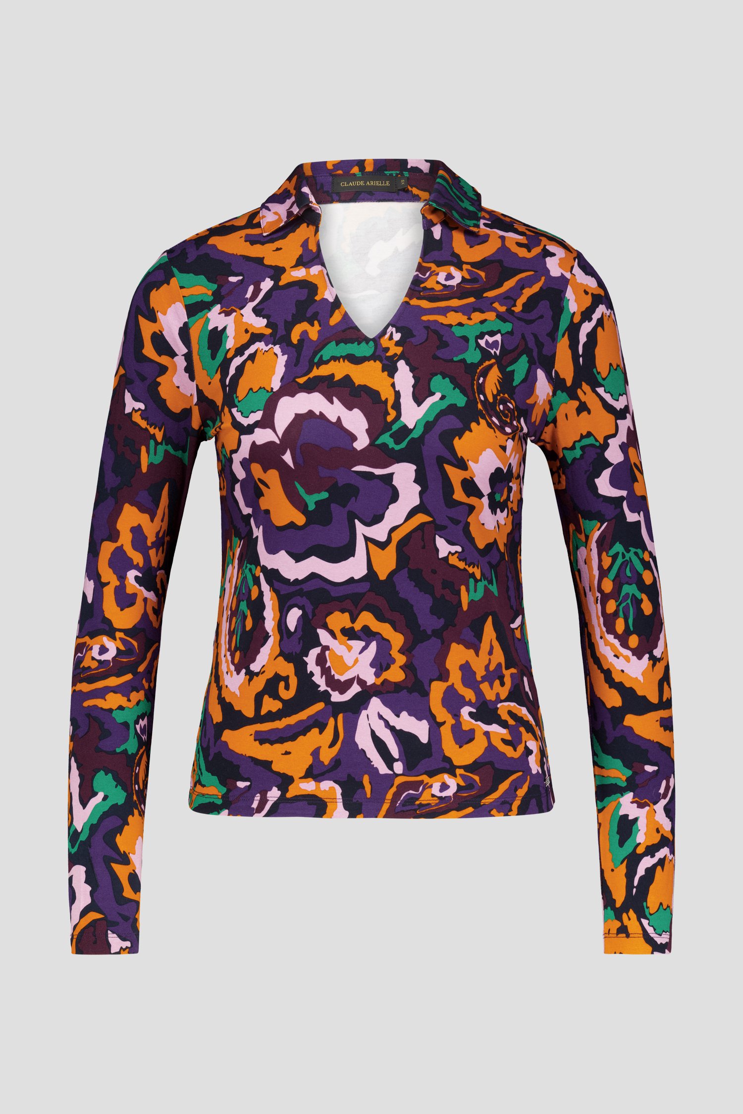 Productfoto 1 van Polo met abstracte bloemeprint door Claude Arielle voor Dames
