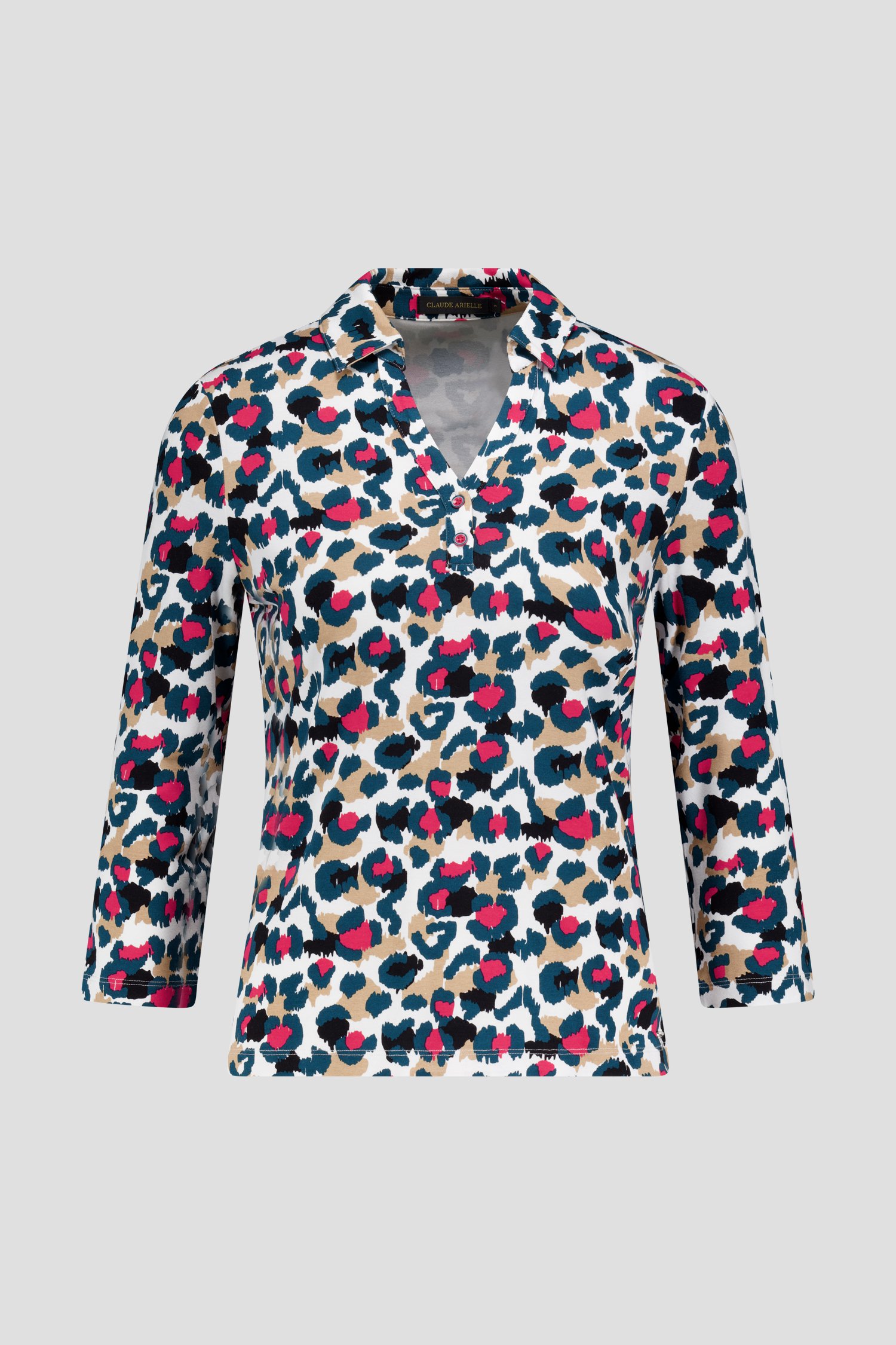 Polo met groene dierenprint van Claude Arielle | 7389881 | test-solden | e5