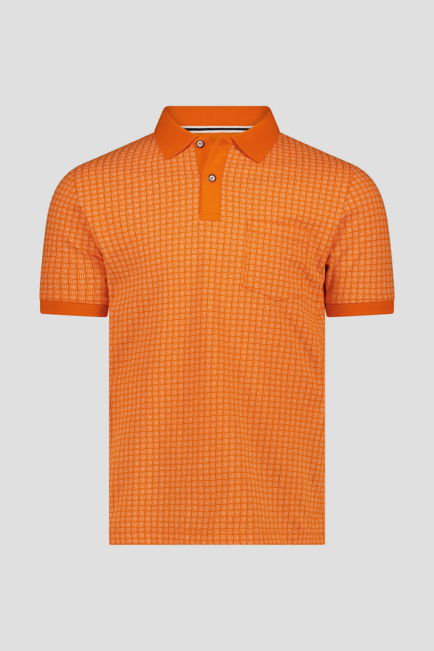 Polo orange avec motif fin de Dansaert Blue pour Hommes