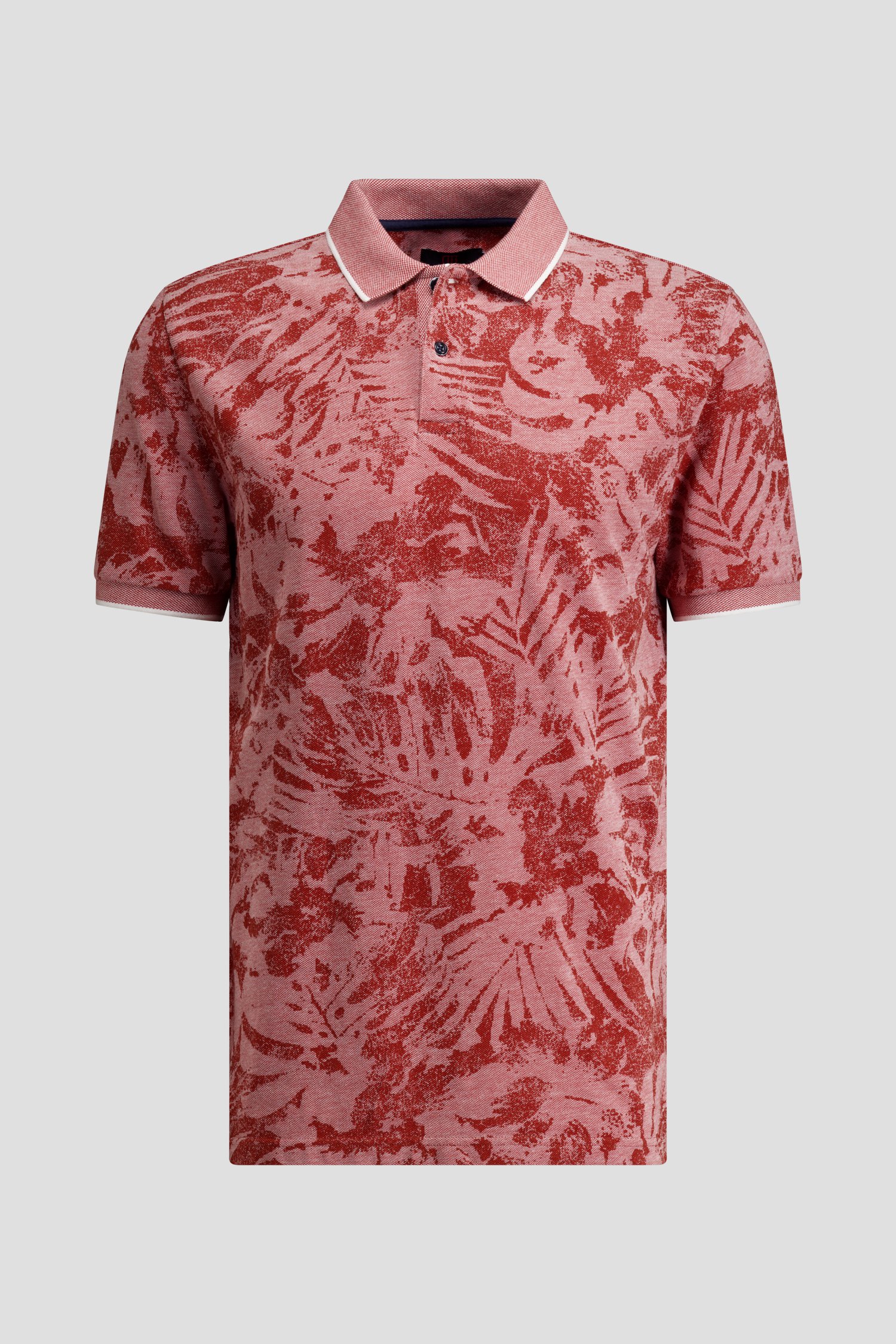 Photo produit 1 de Polo rouge à motif feuilles de Dansaert Blue pour Hommes