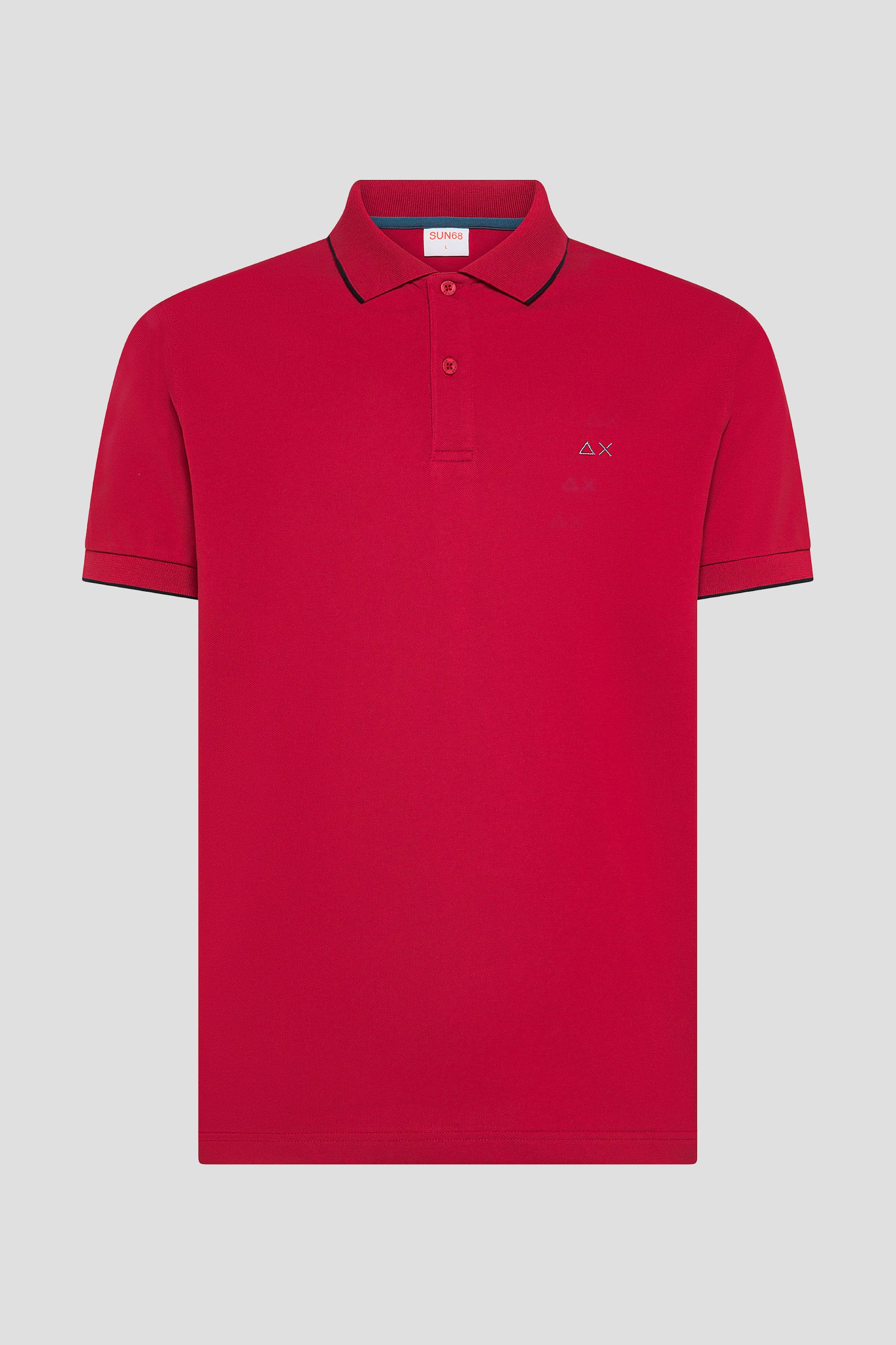 Photo produit 1 de Polo rouge avec accent bleu foncé de Sun68 pour Hommes