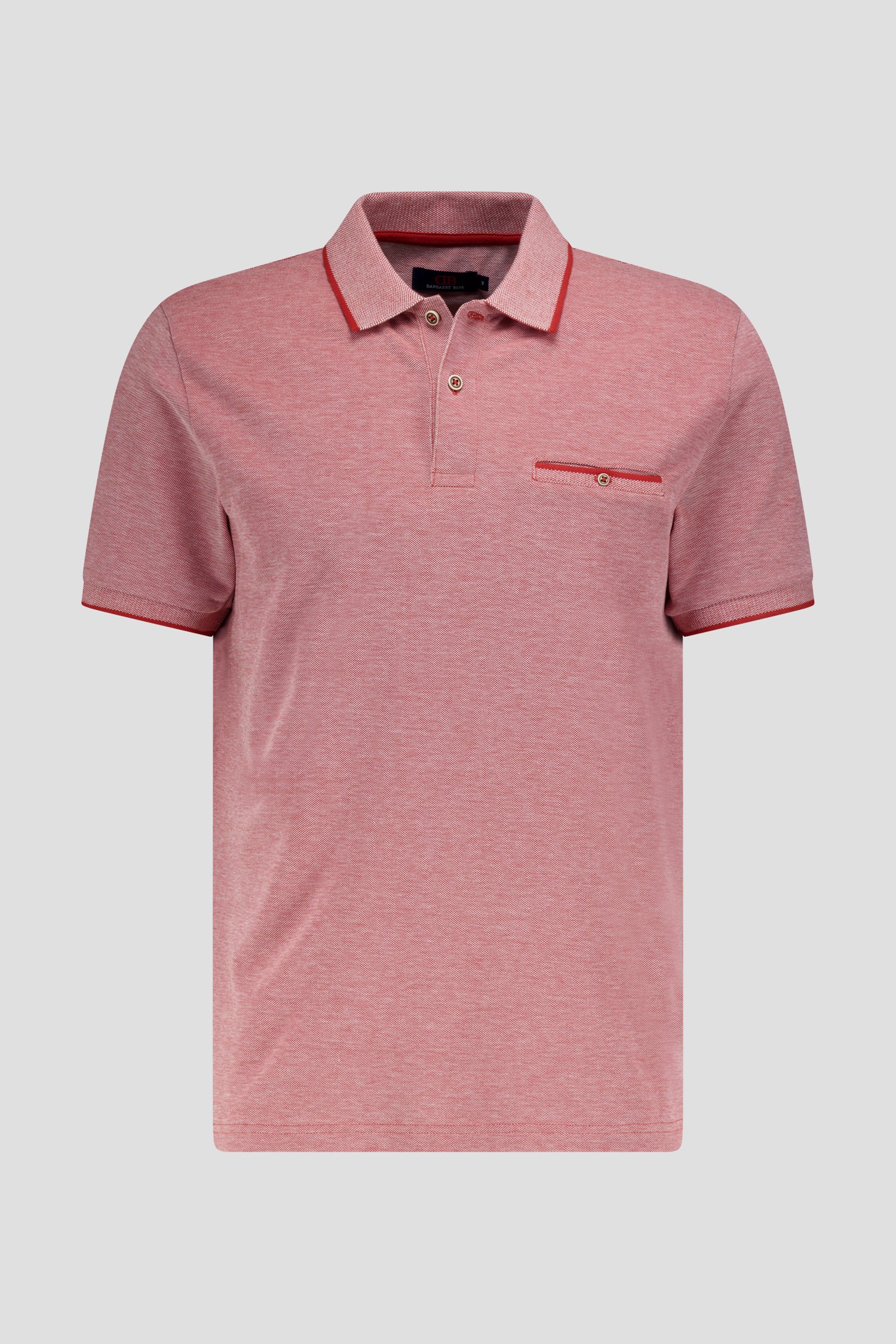 Polo rouge mélangé de Dansaert Blue pour Hommes
