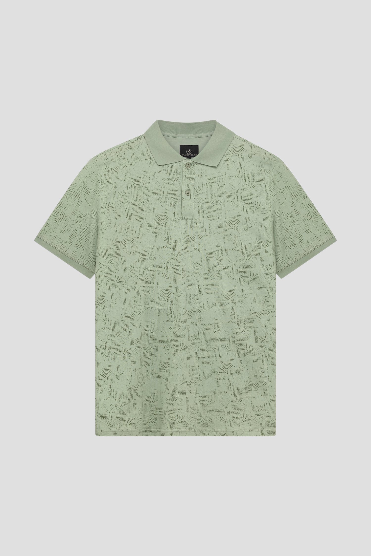 Photo produit 1 de Polo vert clair à imprimé graphique de Bluefields pour Hommes