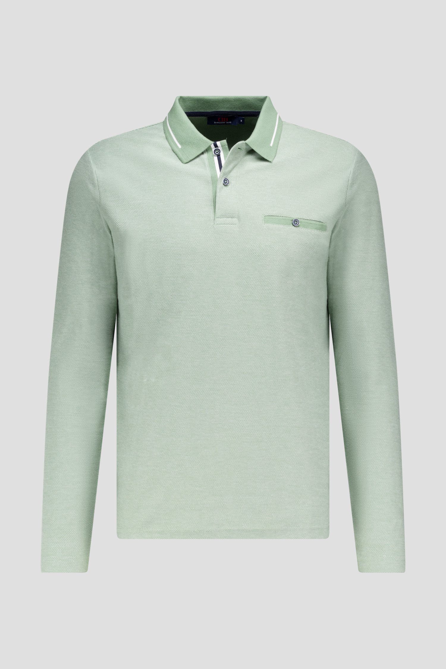 Photo produit 1 de Polo vert clair à manches longues de Dansaert Blue pour Hommes